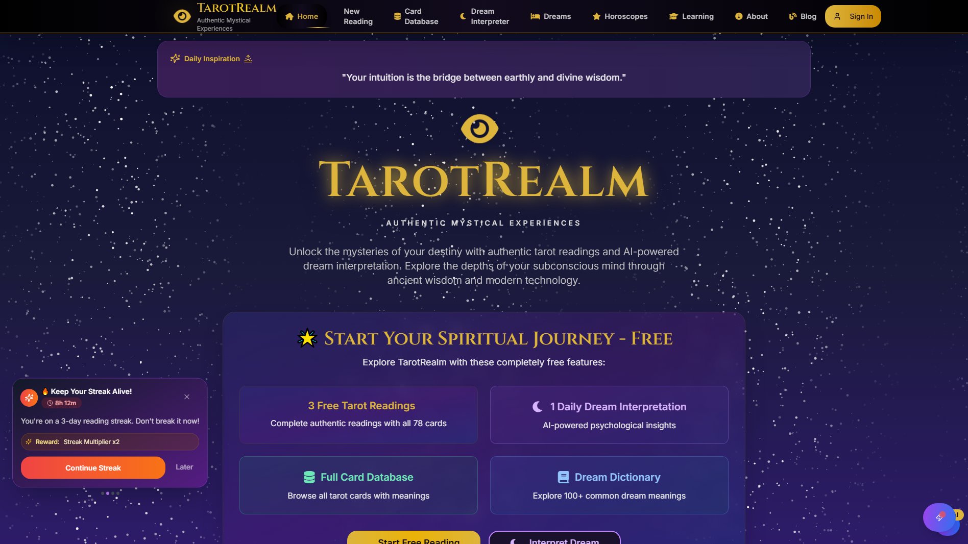 TarotRealm Screenshot TarotRealm Screenshot