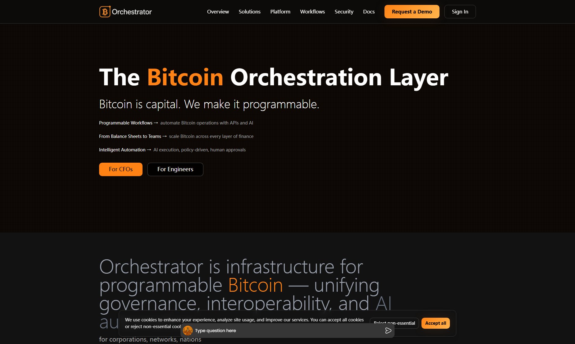 Bitcoin Orchestrator Screenshot