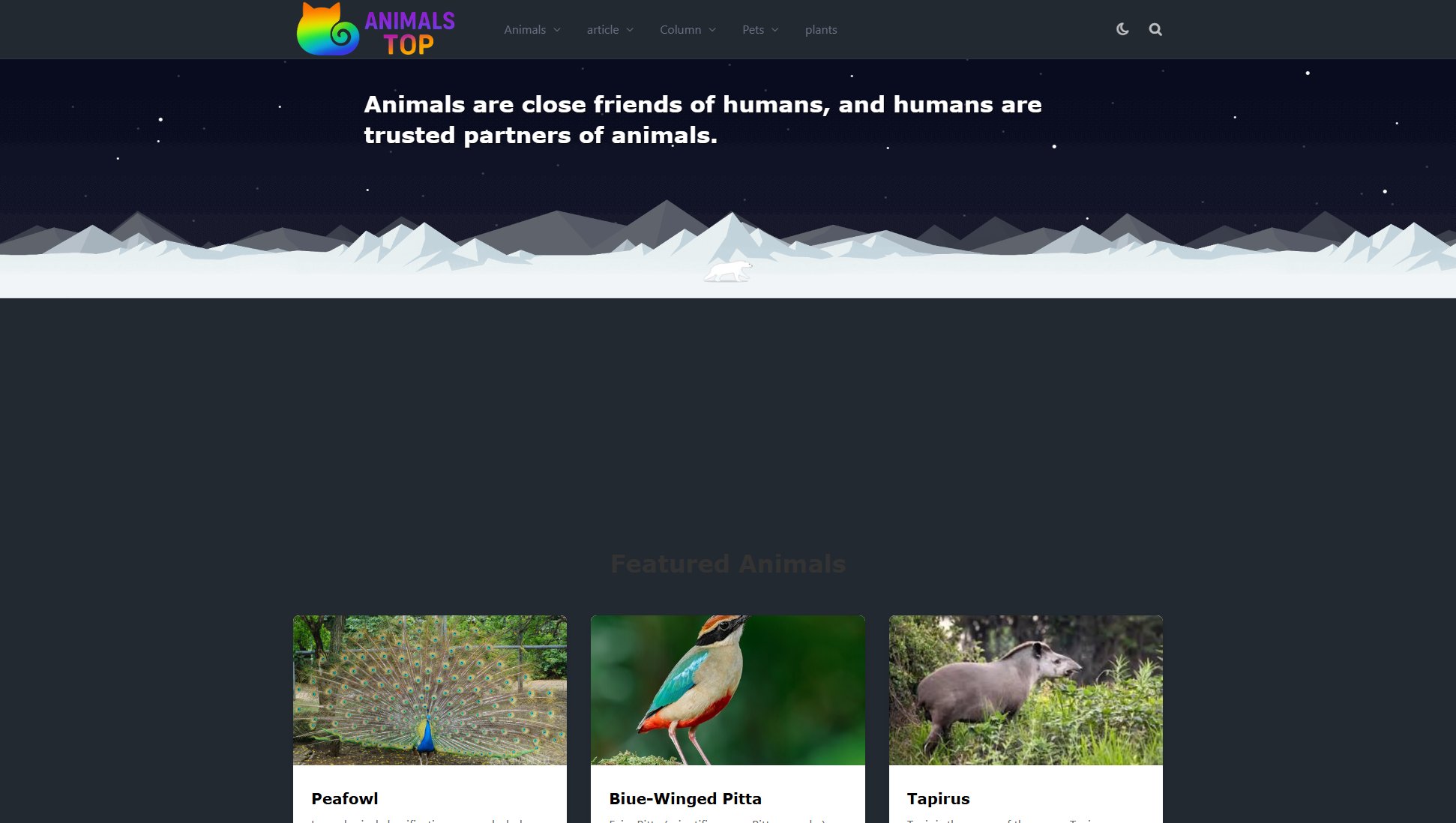 Animals Top Screenshot