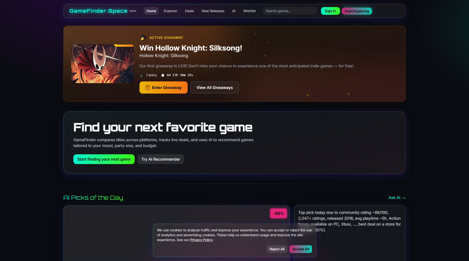 Game Finder Screenshot