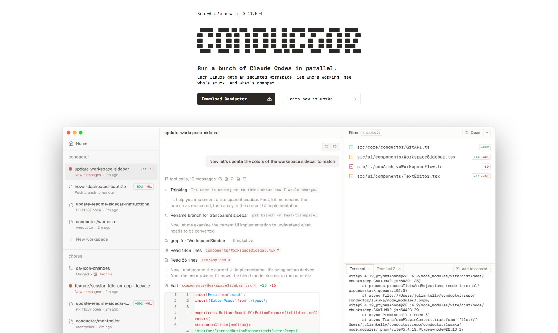 Conductor Conductor Interface & Screenshots