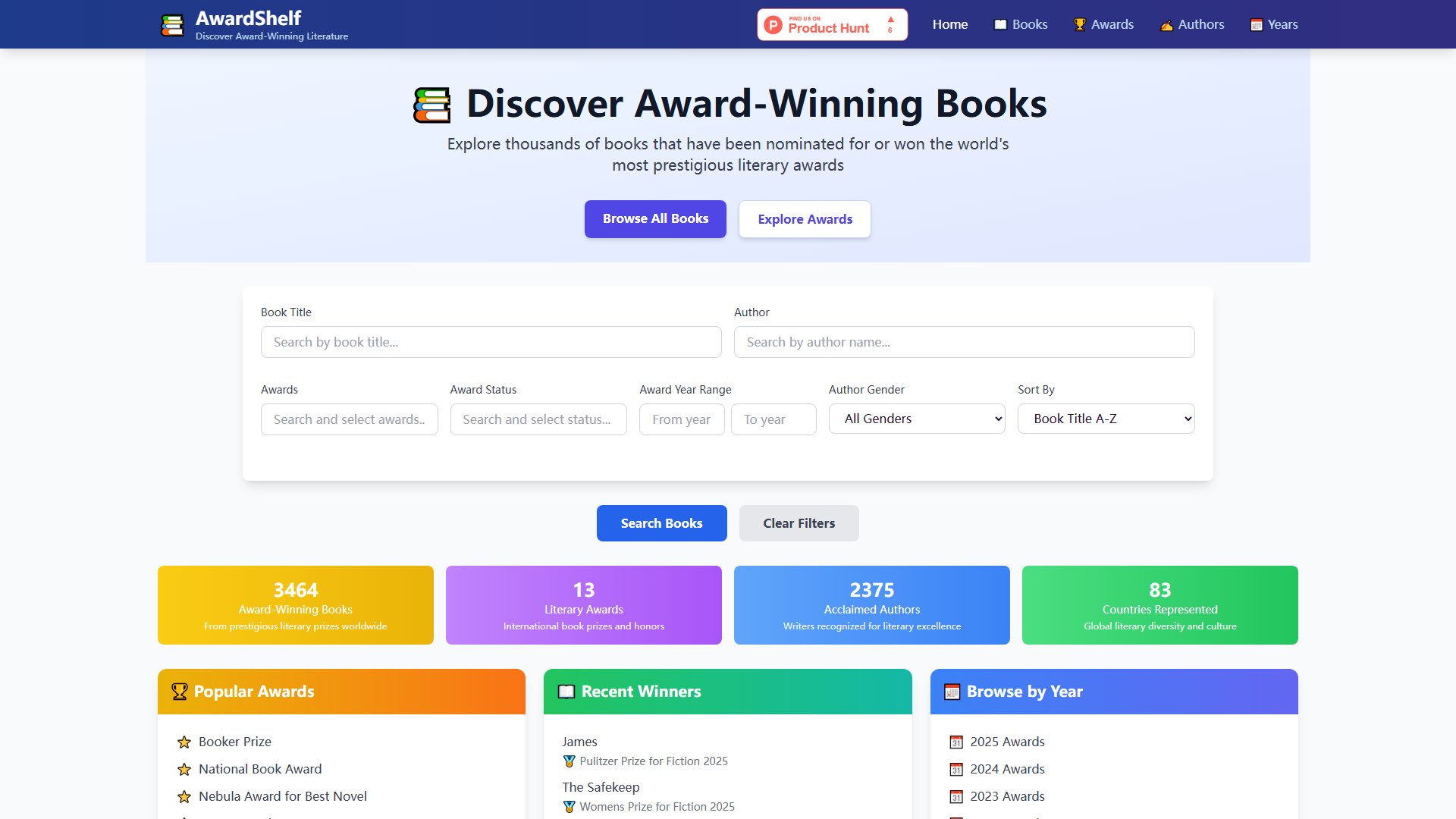 AwardShelf Screenshot