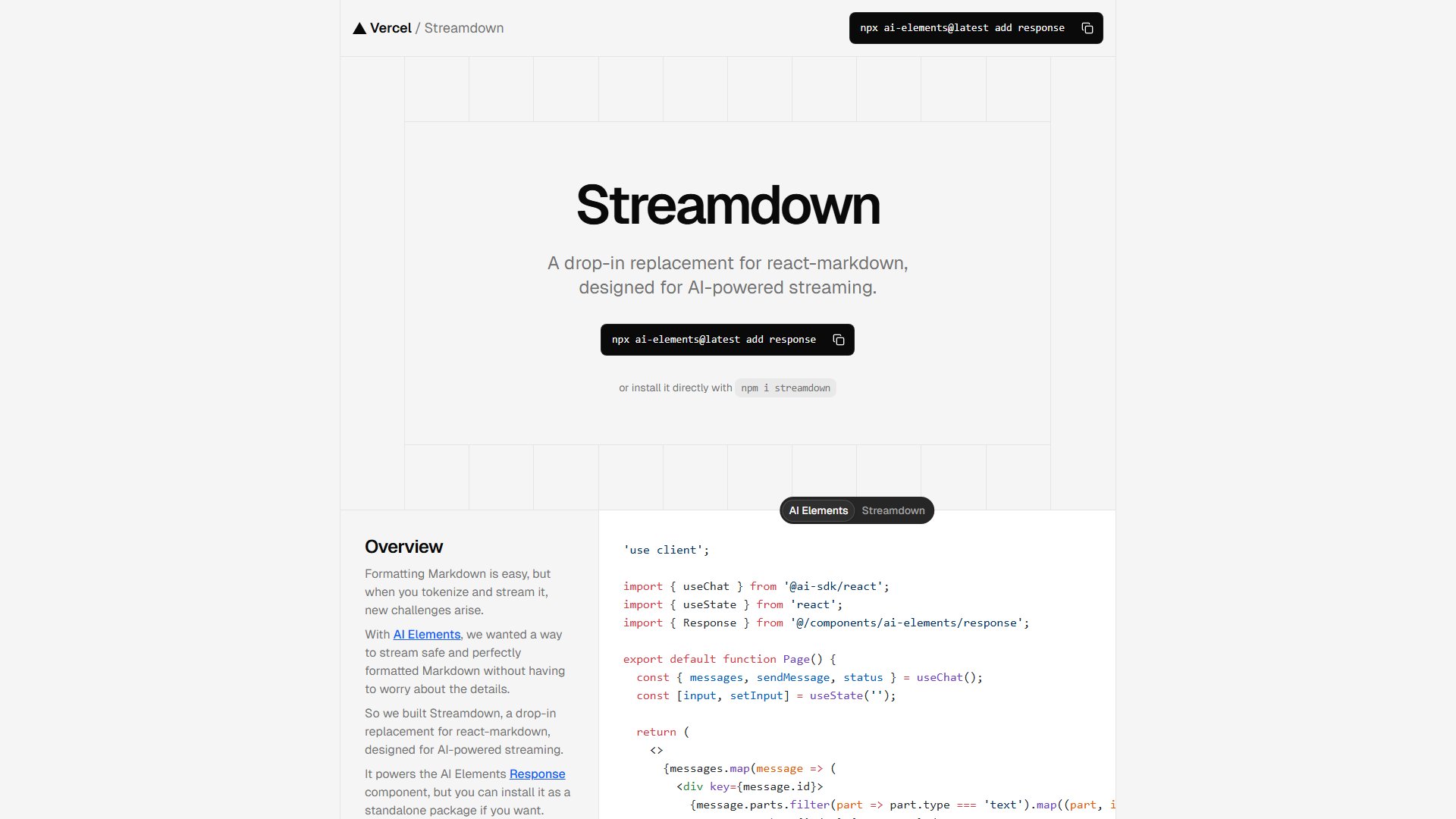 Streamdown Screenshot Streamdown Screenshot