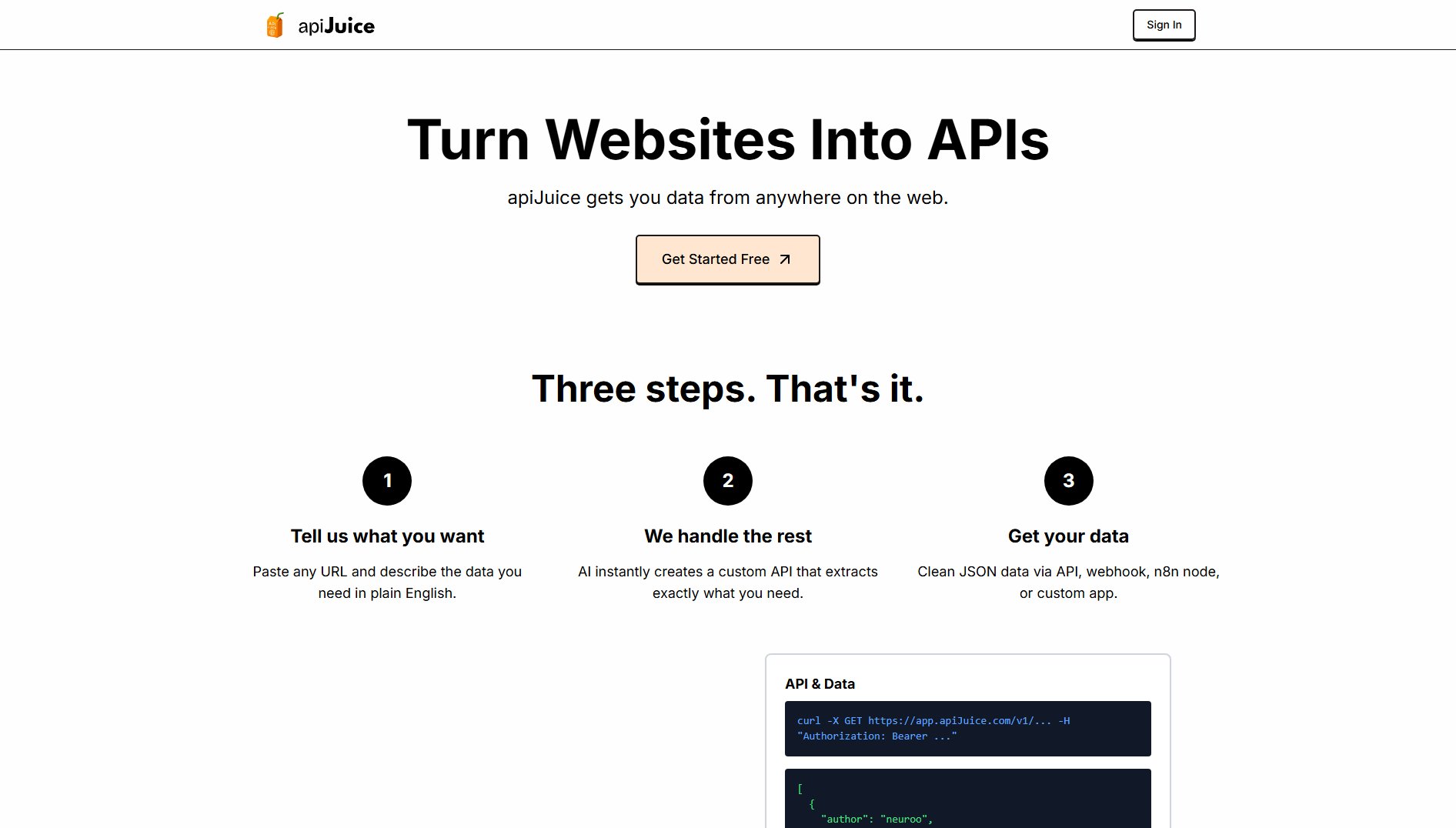 apiJuice Screenshot