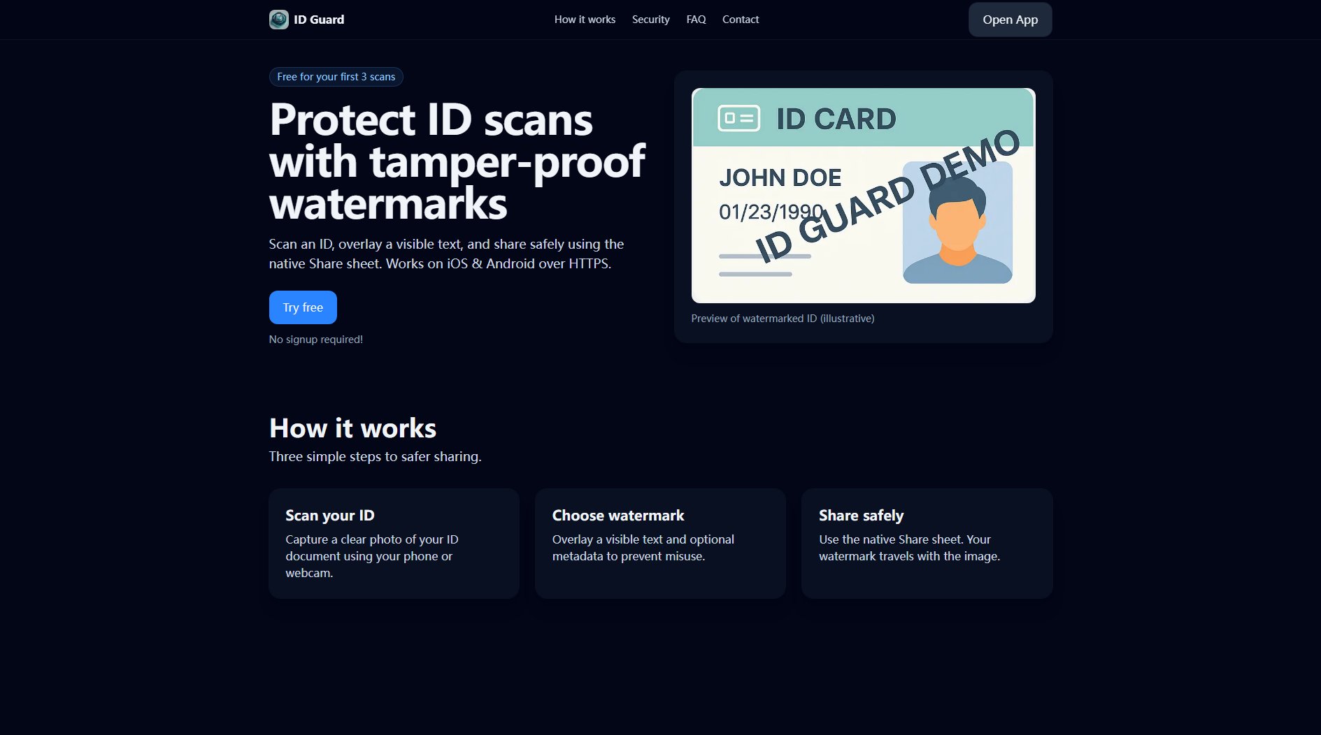 ID Guard Screenshot ID Guard Screenshot