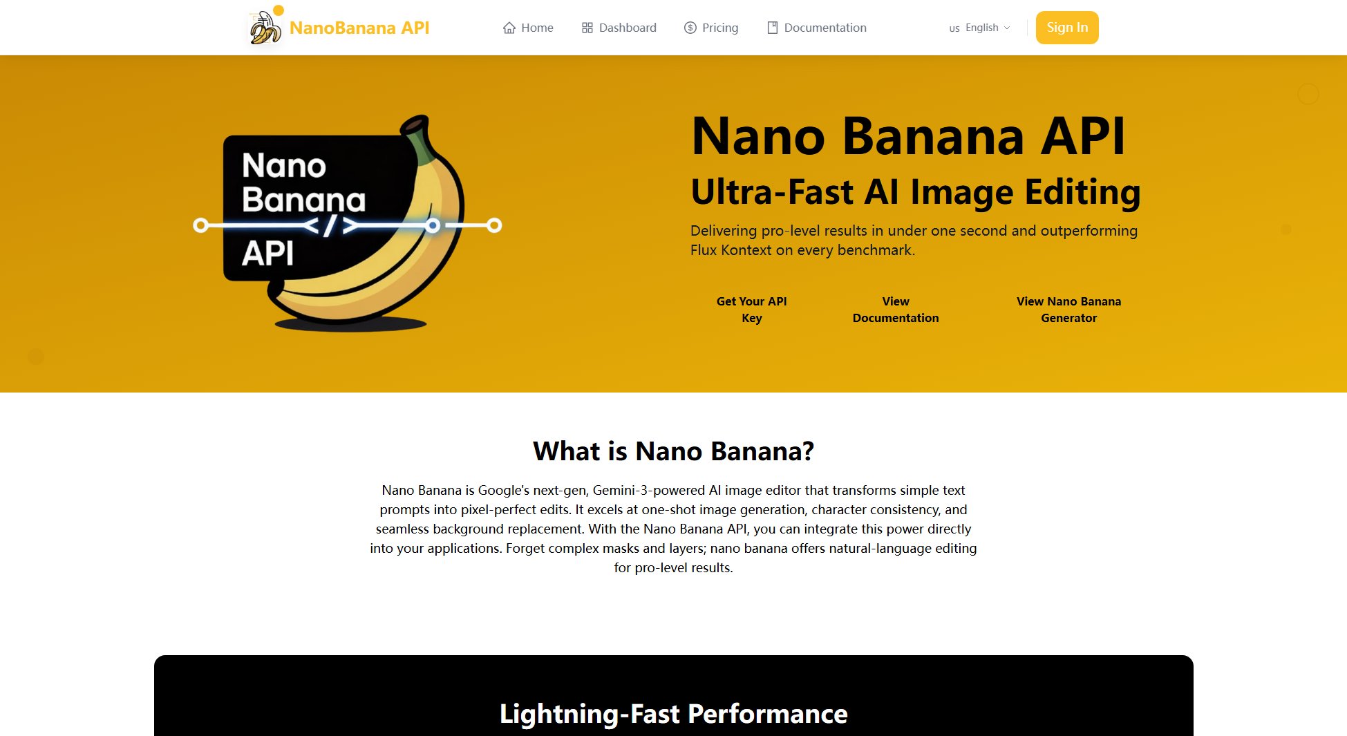 Nano Banana API Screenshot Nano Banana API Screenshot