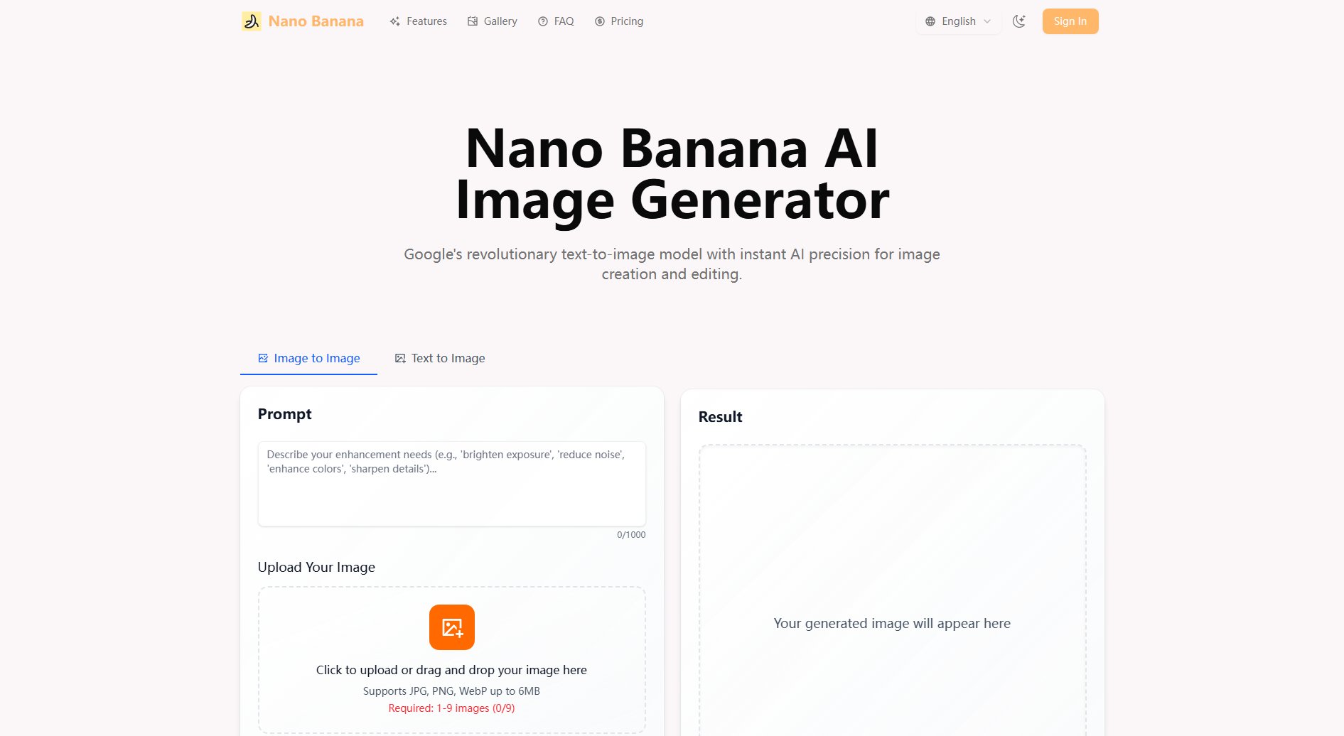 Nano Banana AI Image Generator Screenshot Nano Banana AI Image Generator Screenshot