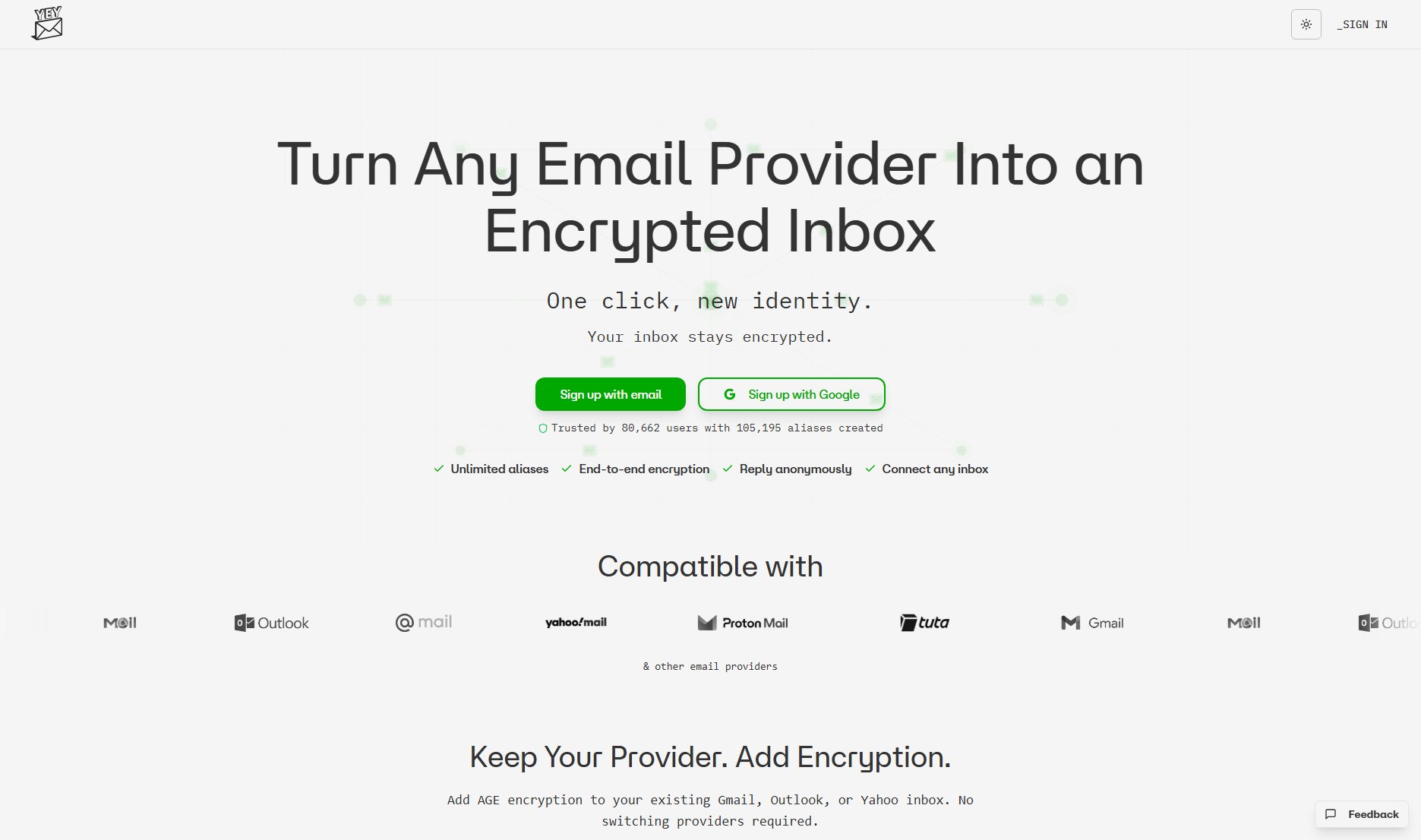 YEY email Screenshot YEY email Screenshot