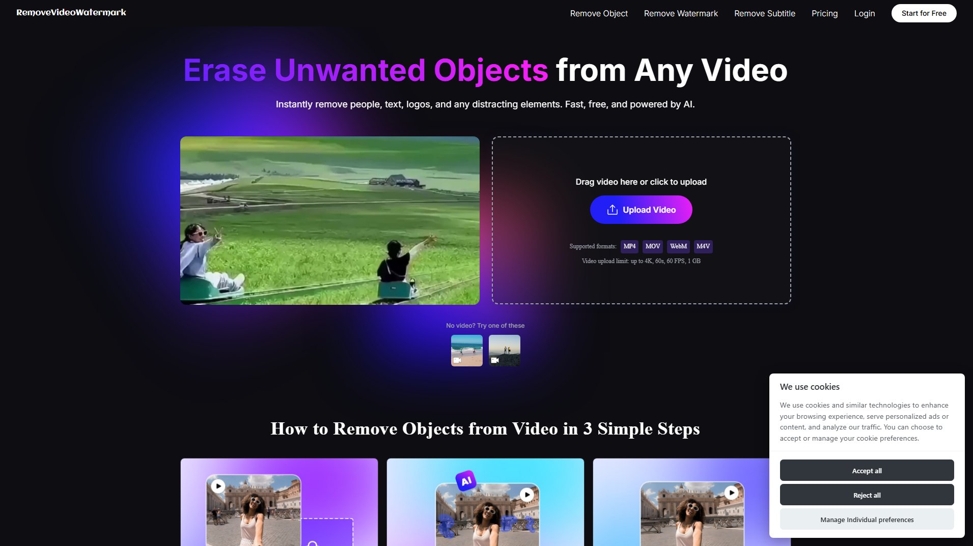 AI Video Object Remover Screenshot AI Video Object Remover Screenshot