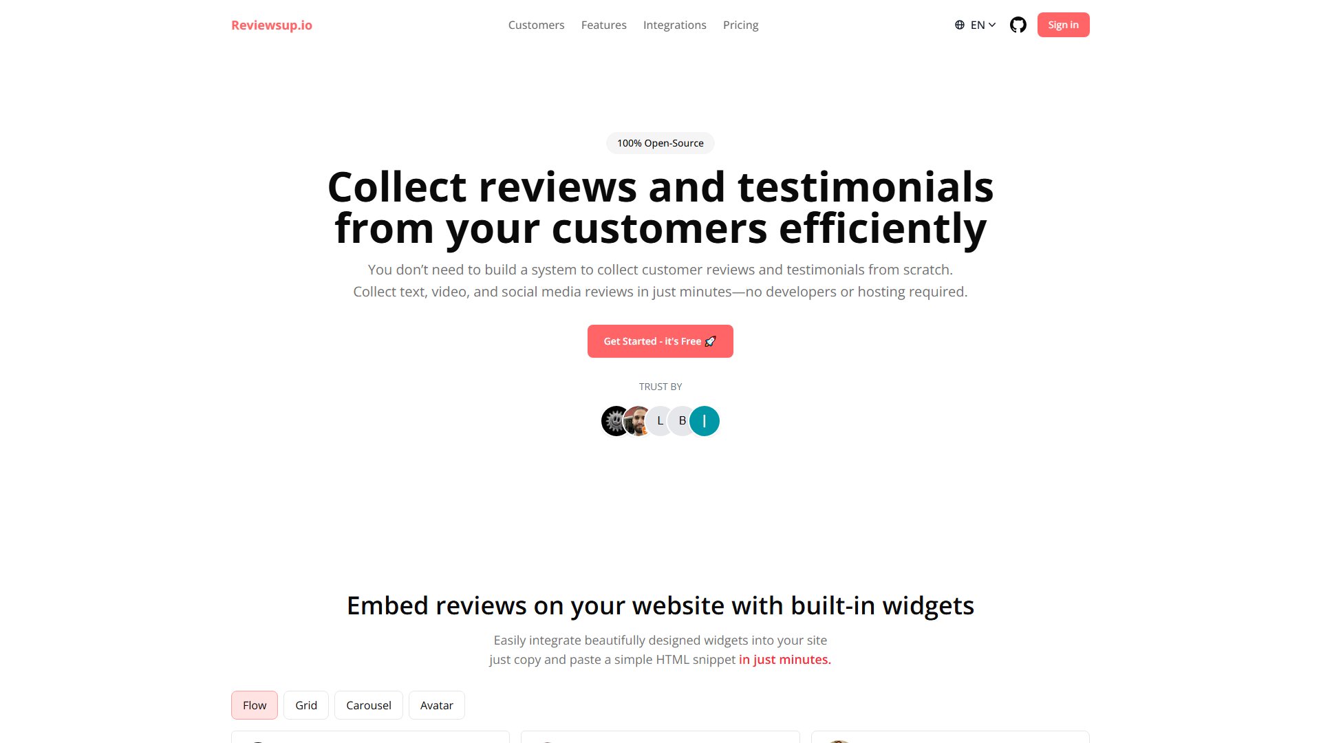 ReviewsUp.io Screenshot