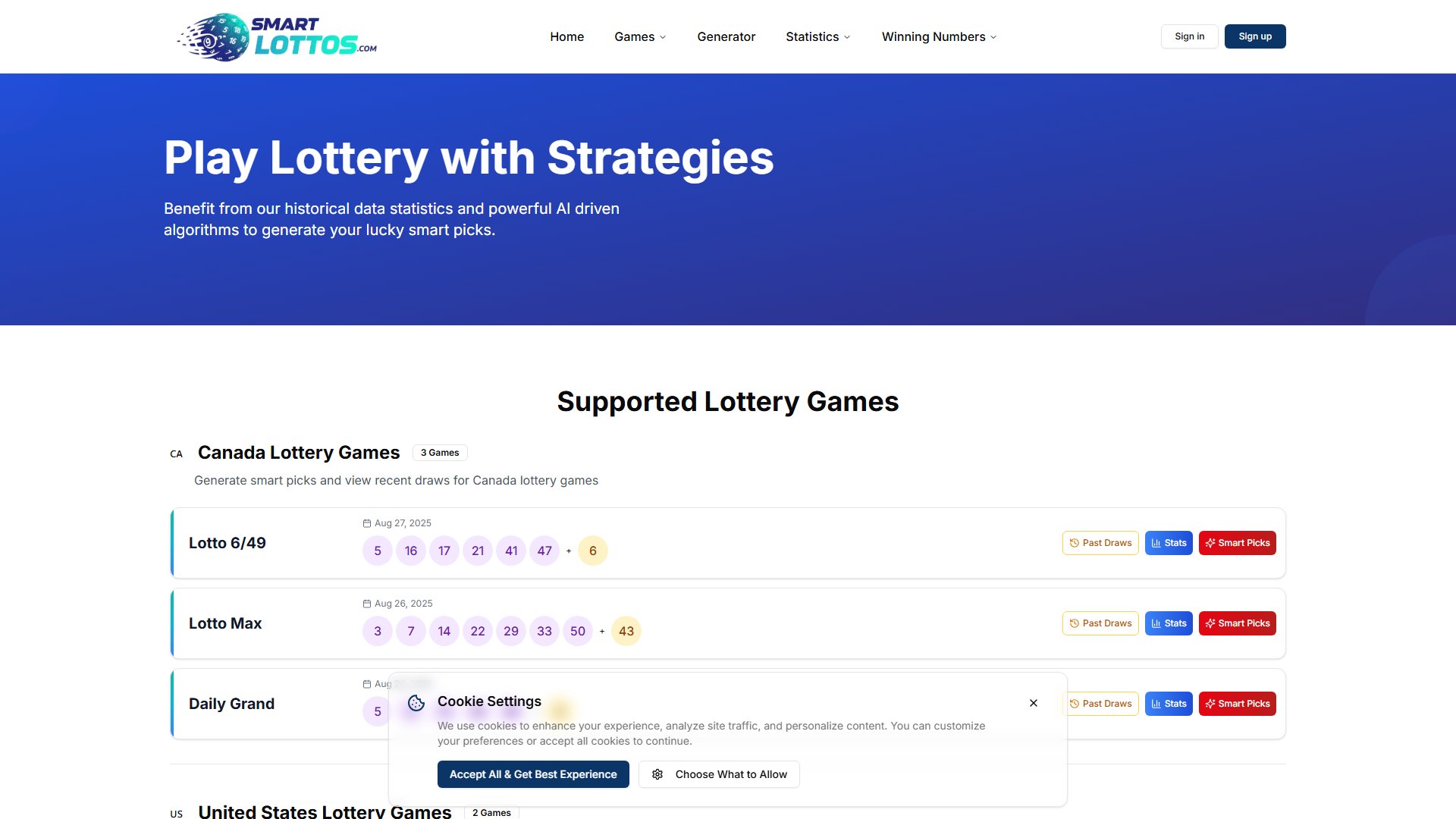 SmartLottos Screenshot