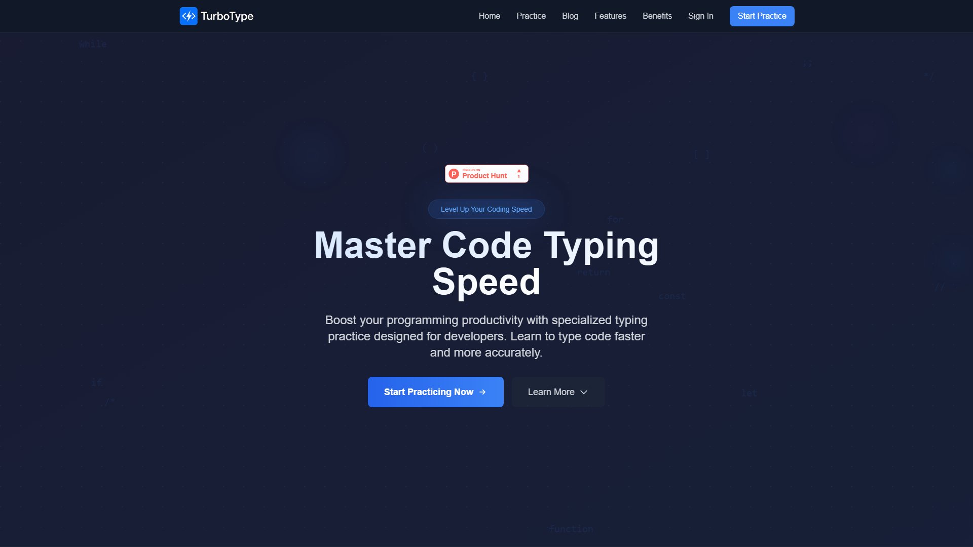 TurboType Practice Screenshot TurboType Practice Screenshot