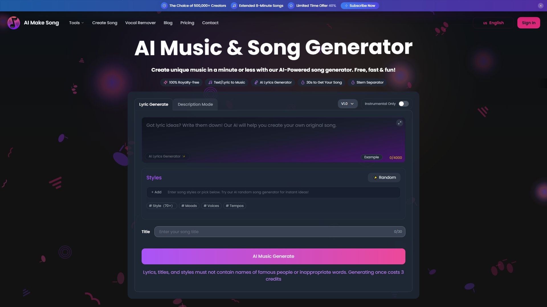 AI Make Song Screenshot AI Make Song Screenshot