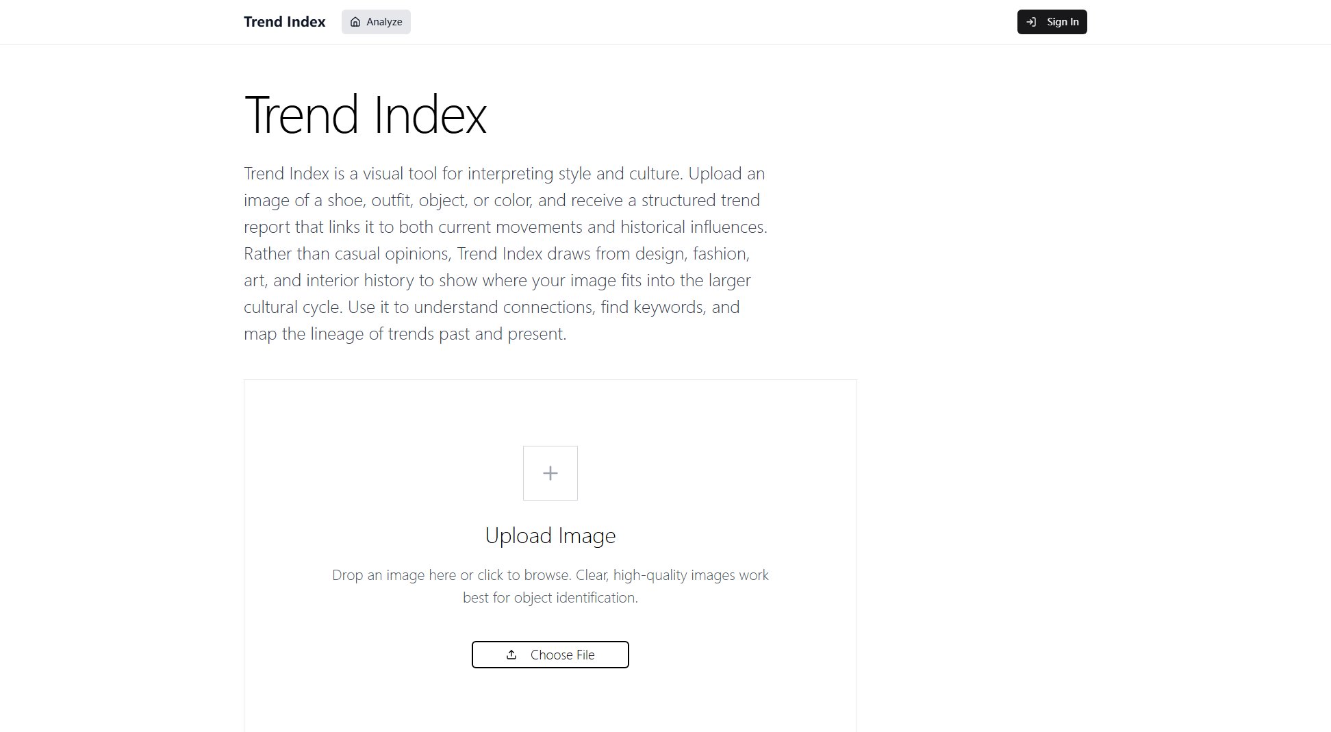 Trend Index Screenshot