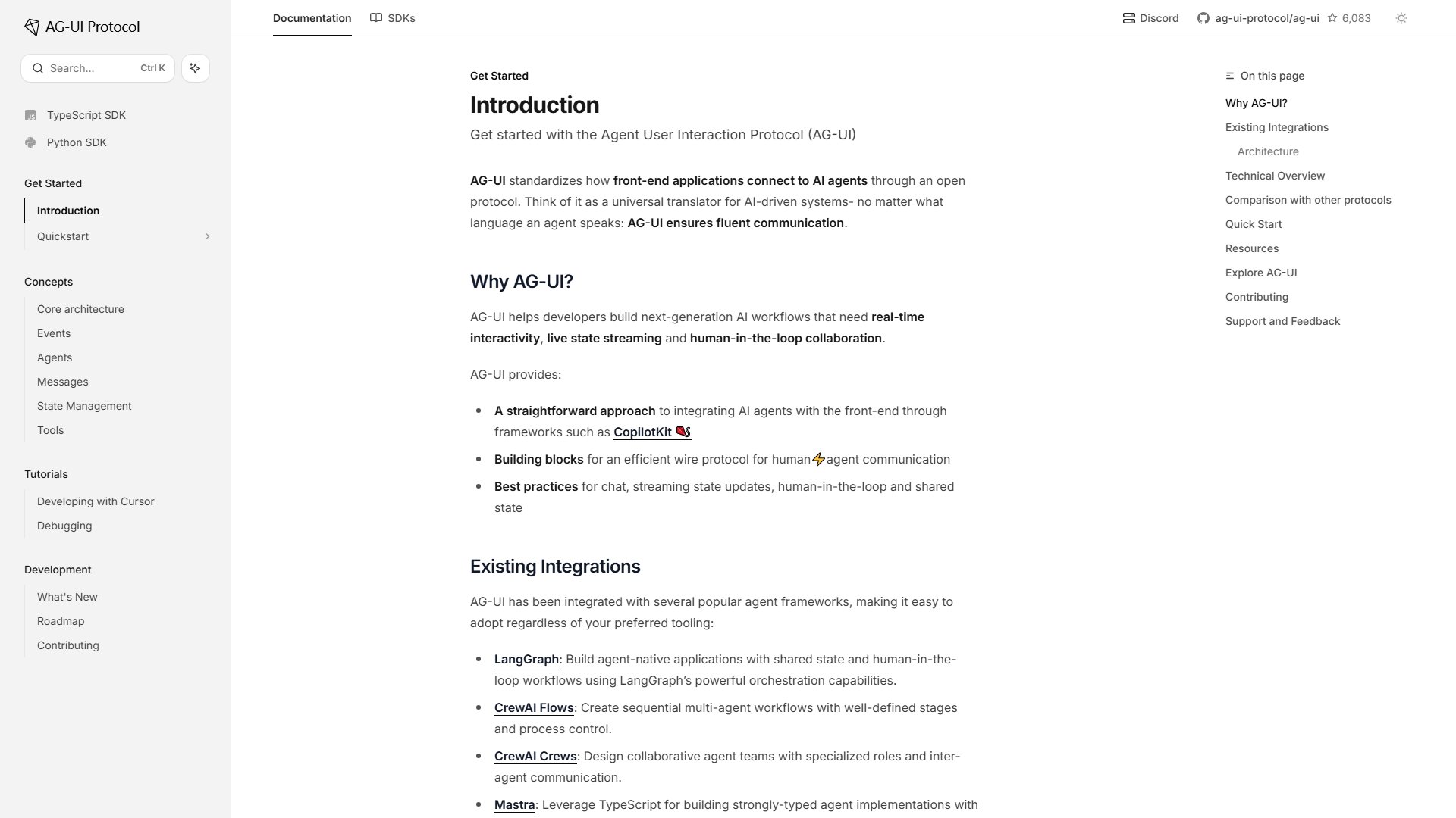 AG-UI Screenshot