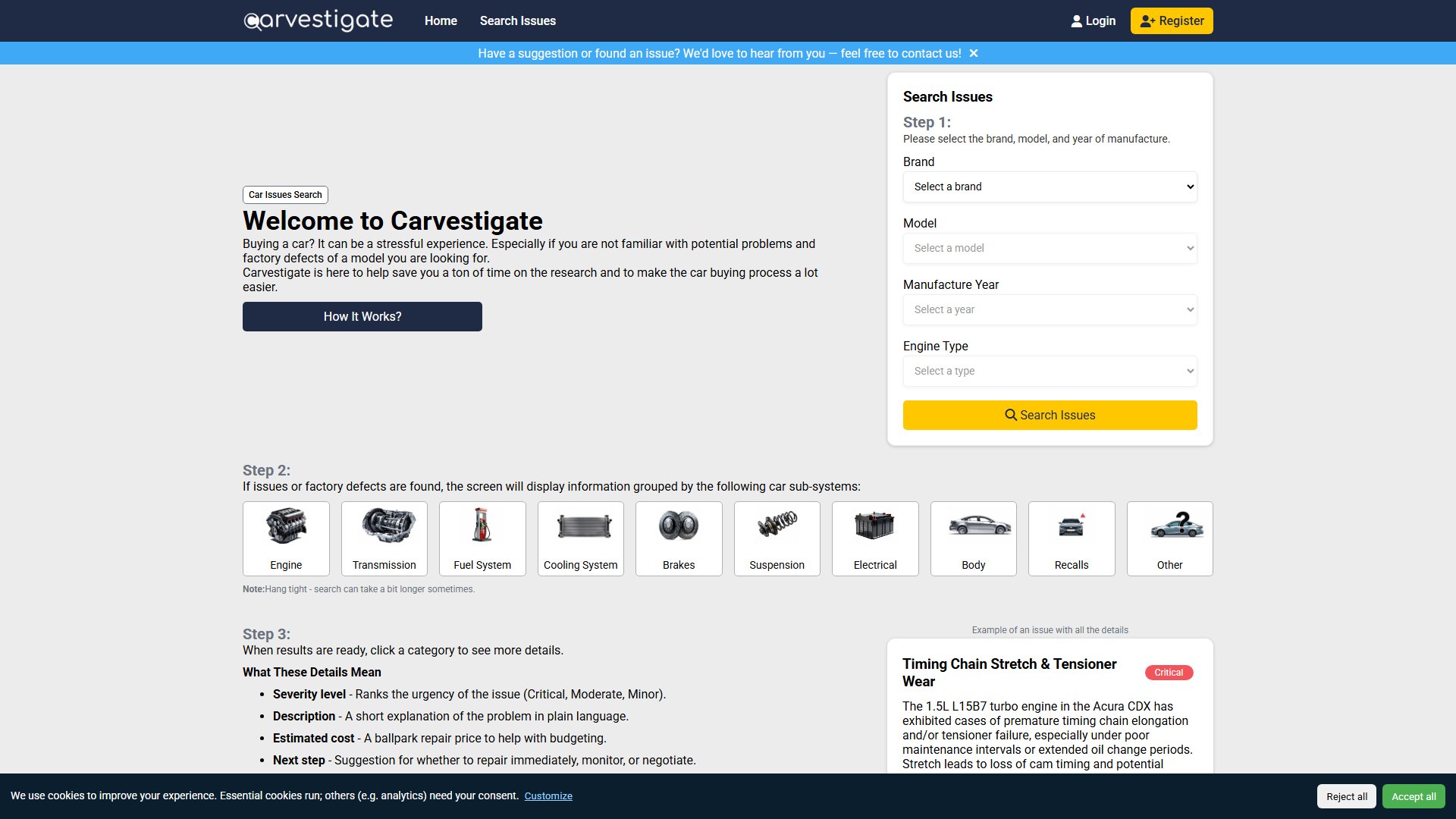 Carvestigate Screenshot