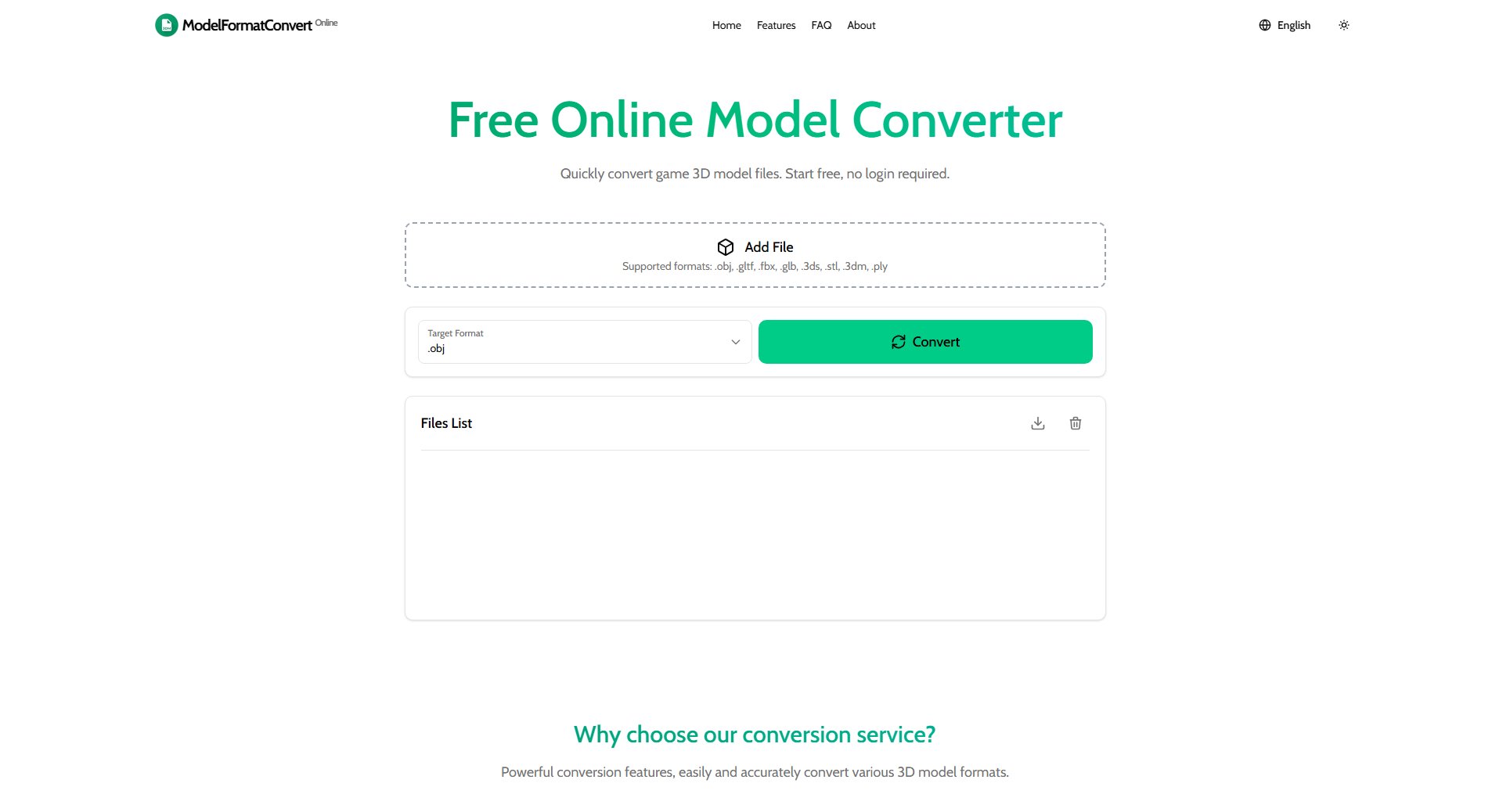 ModelFormatConvert Screenshot