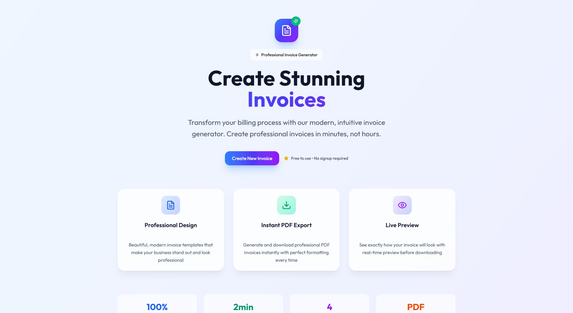 Invoice Wizard Screenshot Invoice Wizard Screenshot