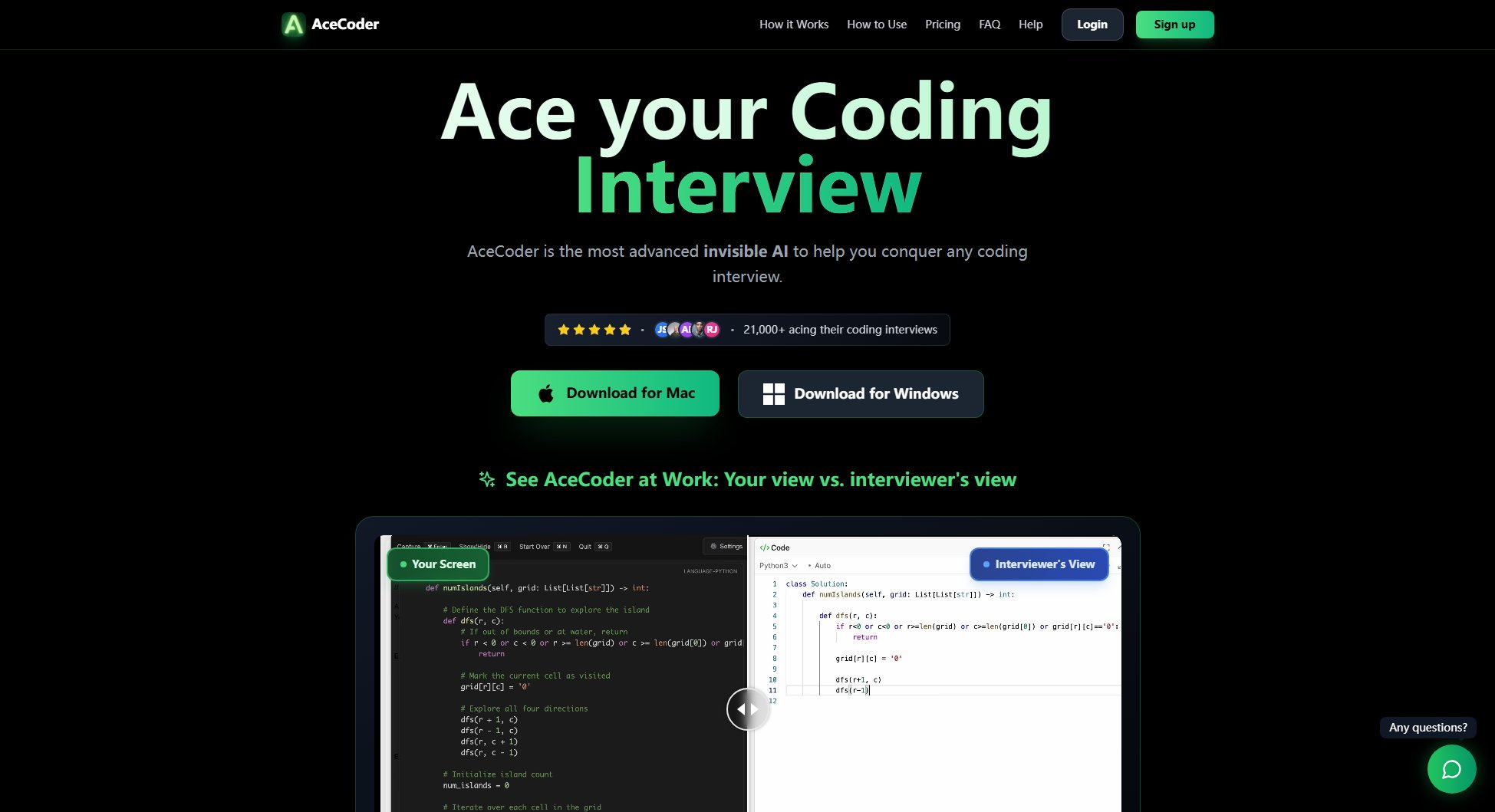 AceCoder AceCoder Interface & Screenshots AceCoder AceCoder Interface & Screenshots