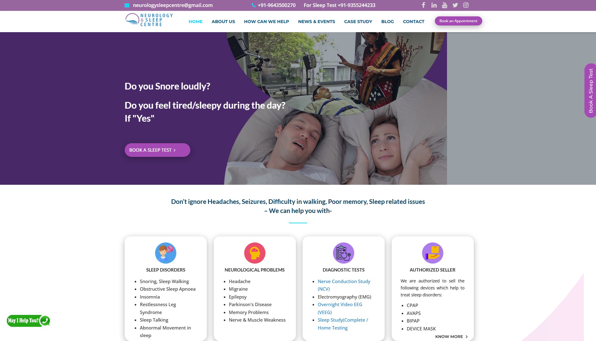 Neurology Sleep Centre Screenshot