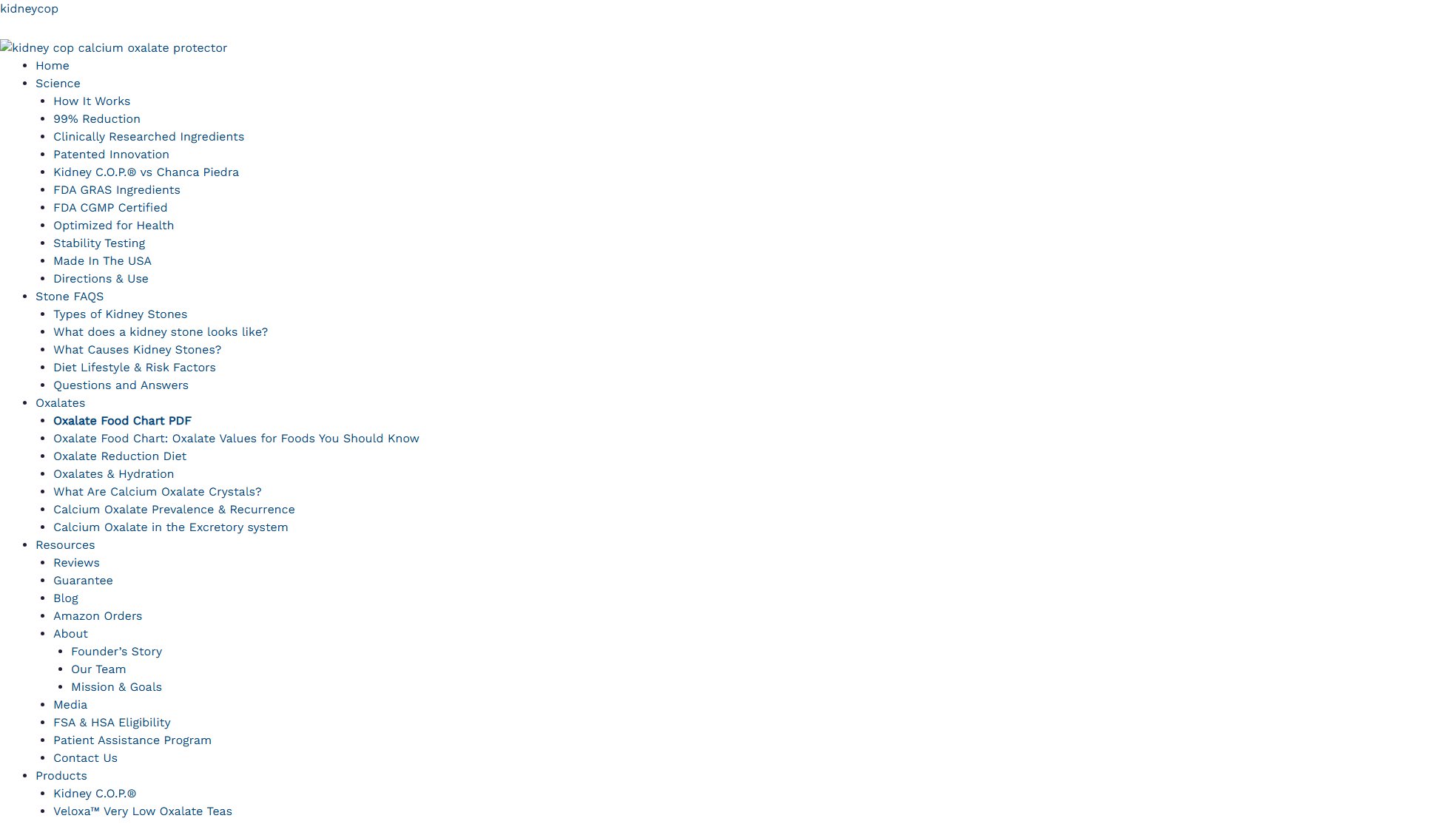 Kidney C.O.P.® Kidney C.O.P.® Interface & Screenshots Kidney C.O.P.® Kidney C.O.P.® Interface & Screenshots