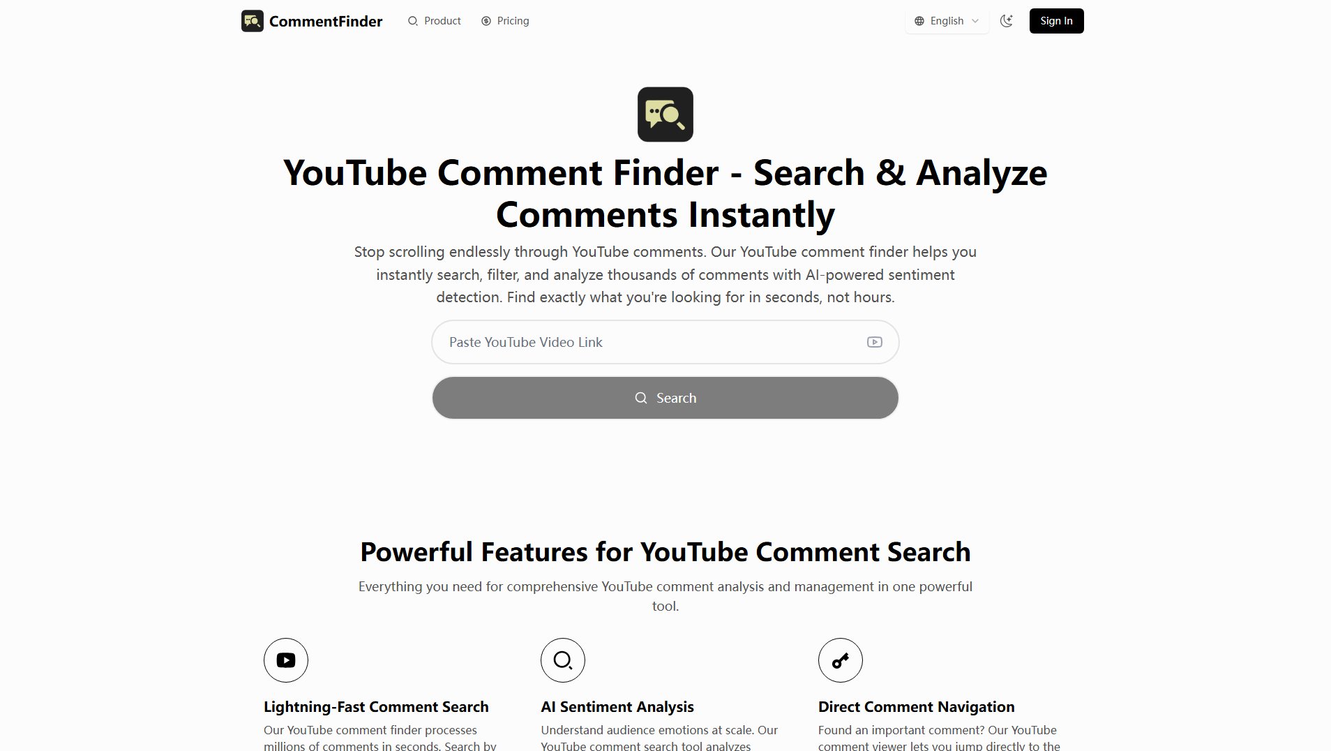 YouTube Comment Finder YouTube Comment Finder Interface & Screenshots YouTube Comment Finder YouTube Comment Finder Interface & Screenshots