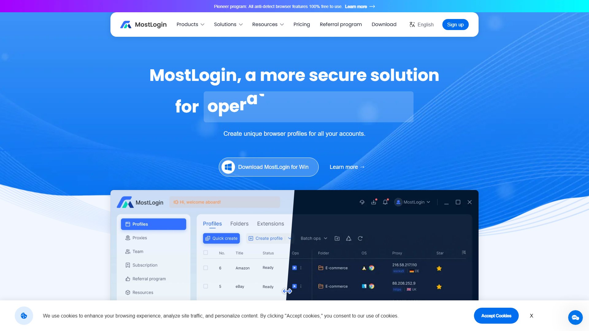 MostLogin Screenshot MostLogin Screenshot