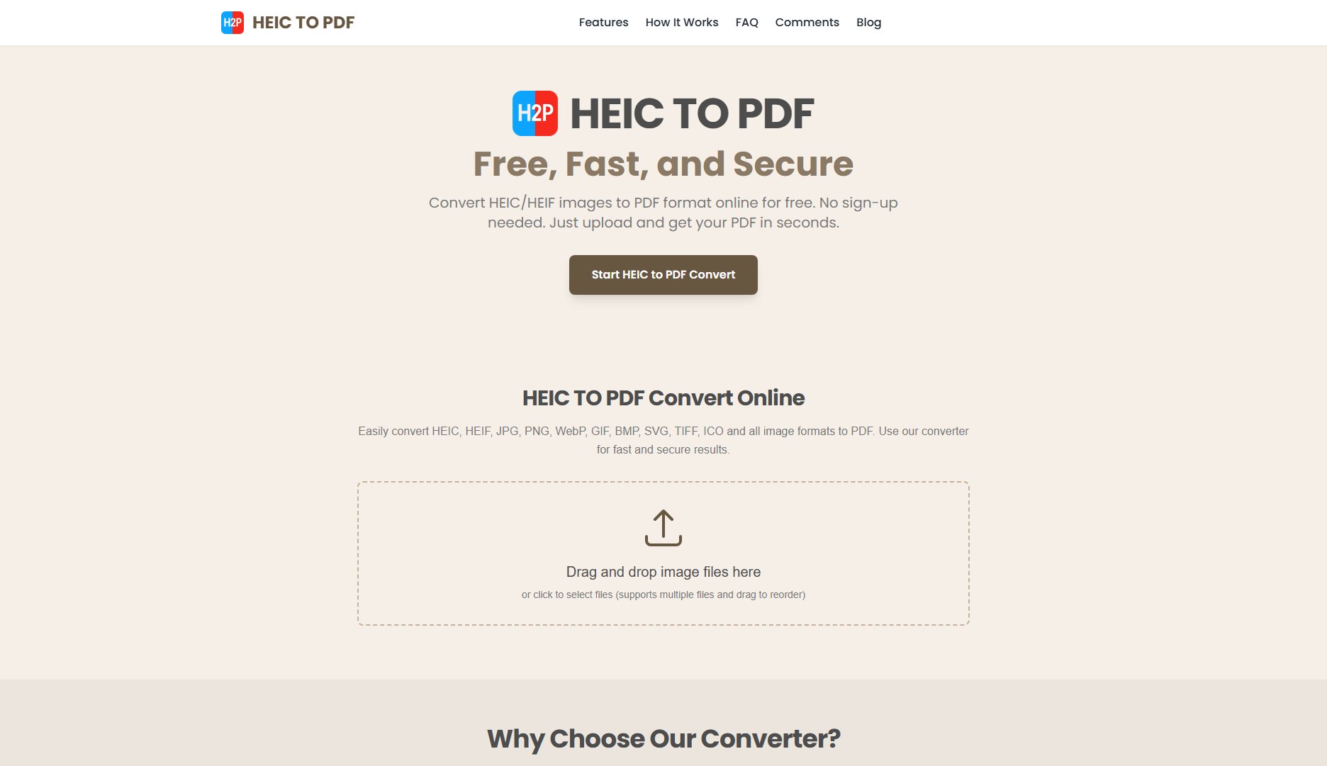 HEIC TO PDF HEIC TO PDF Interface & Screenshots