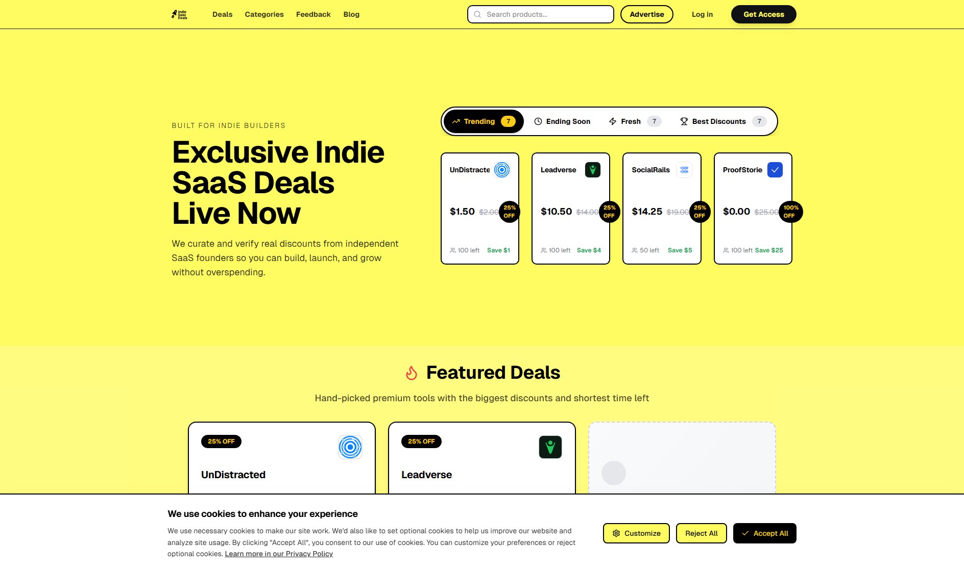 IndieSaasDeals Screenshot IndieSaasDeals Screenshot