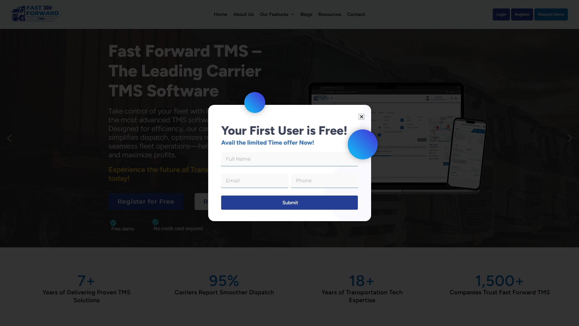Fast Forward TMS Fast Forward TMS Interface & Screenshots
