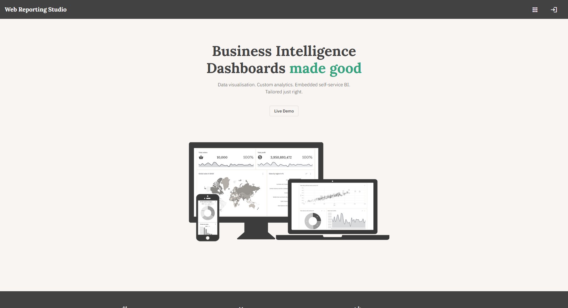 Web Reporting Studio Web Reporting Studio Interface & Screenshots