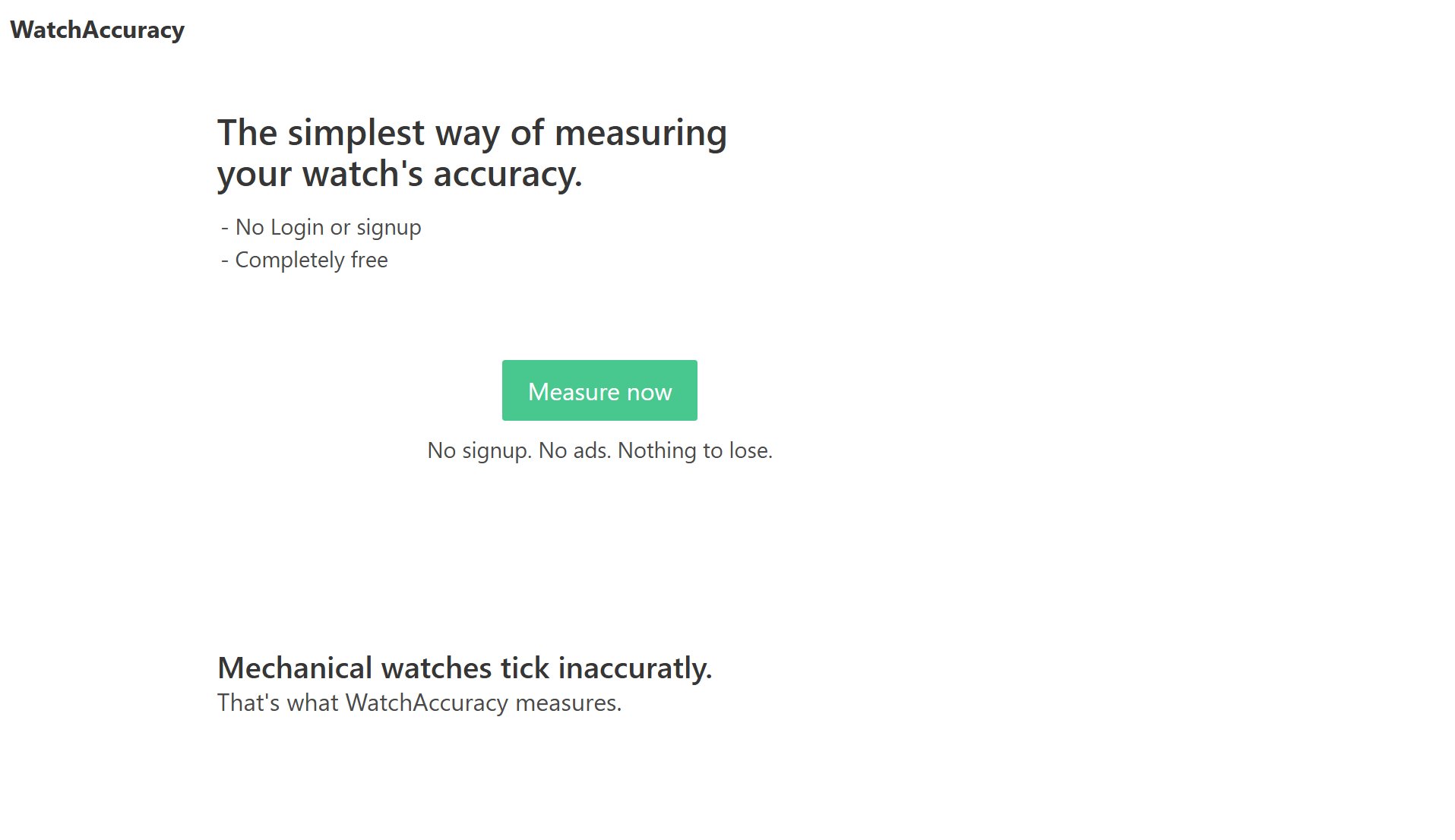 WatchAccuracy WatchAccuracy Interface & Screenshots WatchAccuracy WatchAccuracy Interface & Screenshots