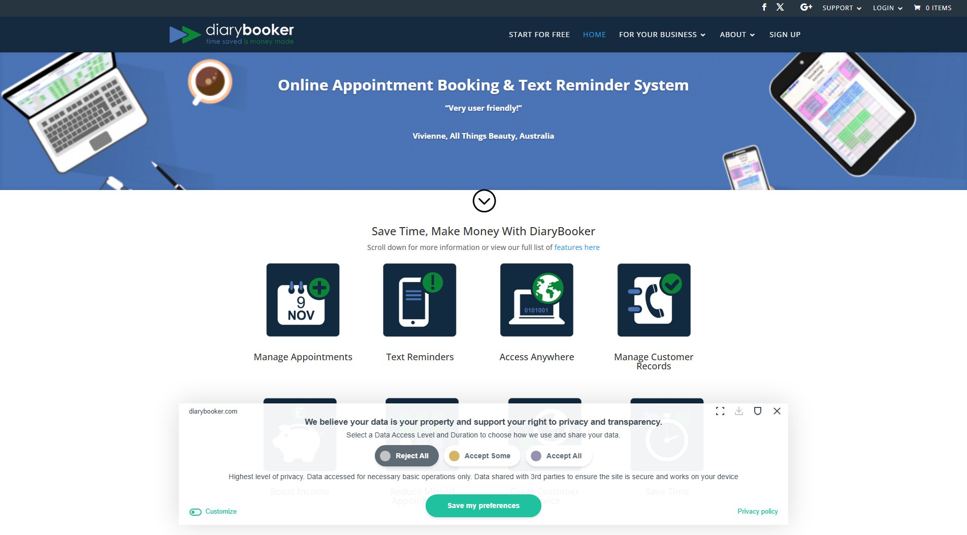 DiaryBooker DiaryBooker Interface & Screenshots DiaryBooker DiaryBooker Interface & Screenshots