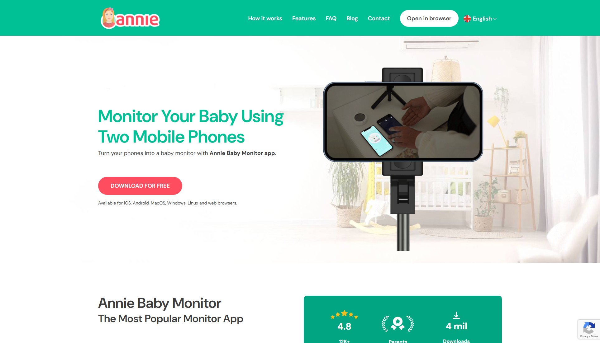 Annie Baby Monitor Annie Baby Monitor Interface & Screenshots