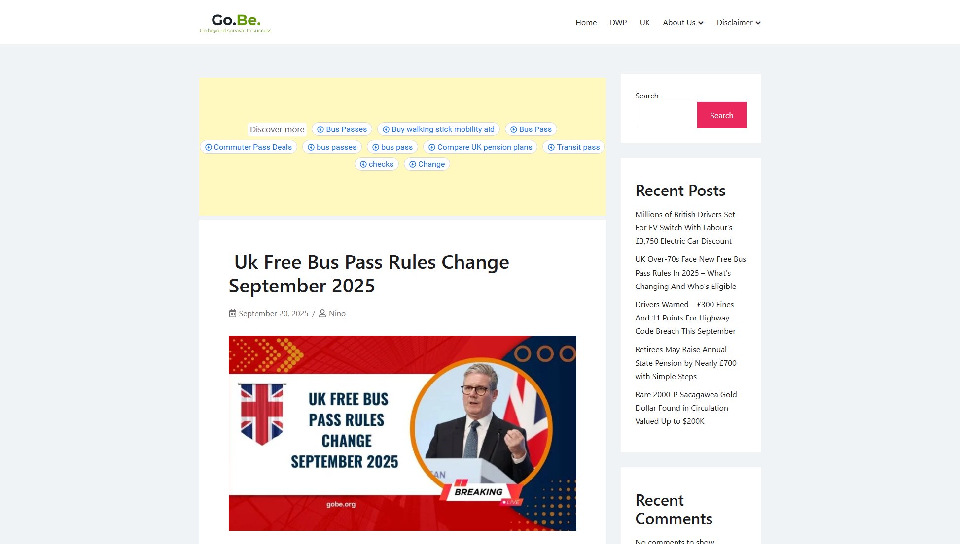 UK Free Bus Pass UK Free Bus Pass Interface & Screenshots