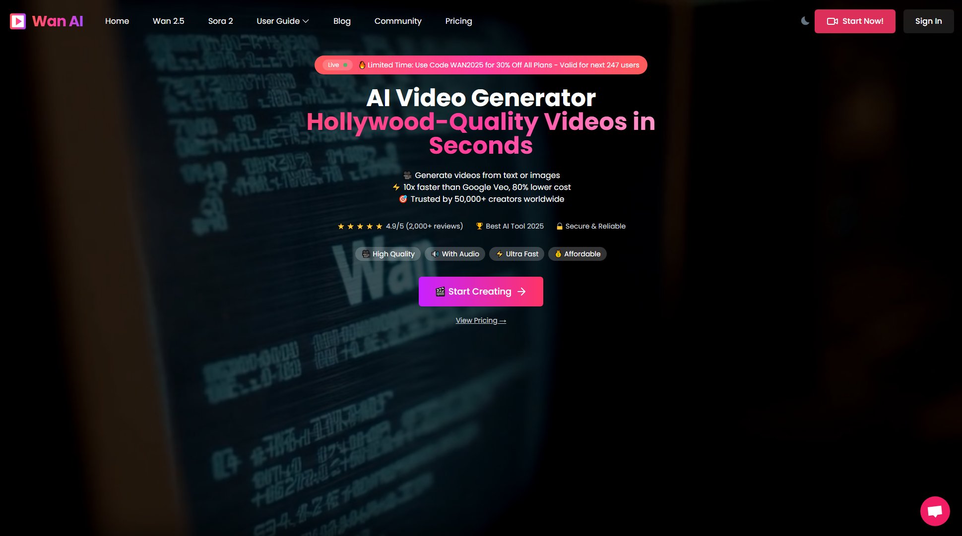 Wan AI Video Generator Wan AI Video Generator Interface & Screenshots