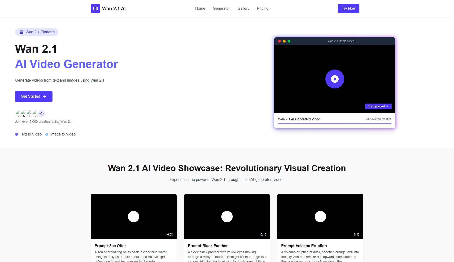 Wan 2.1 AI Video Generator Wan 2.1 AI Video Generator Interface & Screenshots Wan 2.1 AI Video Generator Wan 2.1 AI Video Generator Interface & Screenshots