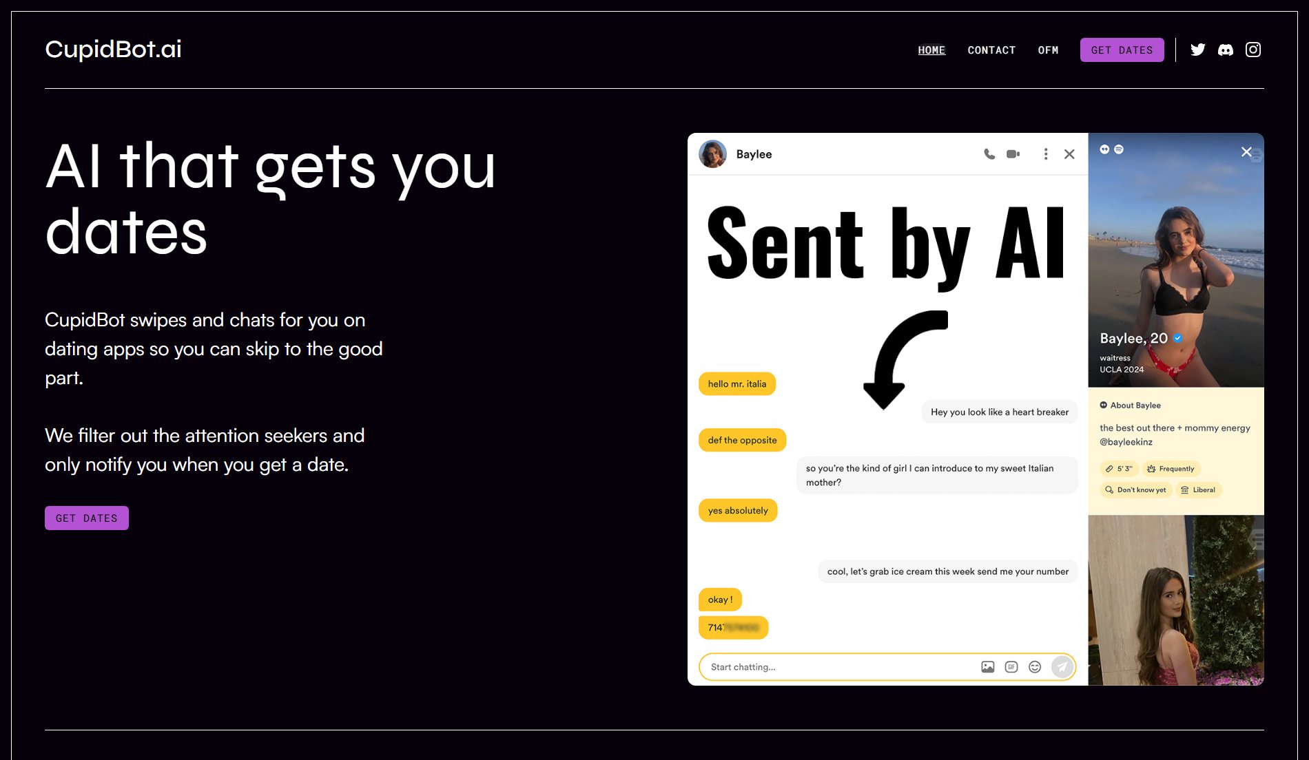 CupidBot CupidBot Interface & Screenshots CupidBot CupidBot Interface & Screenshots