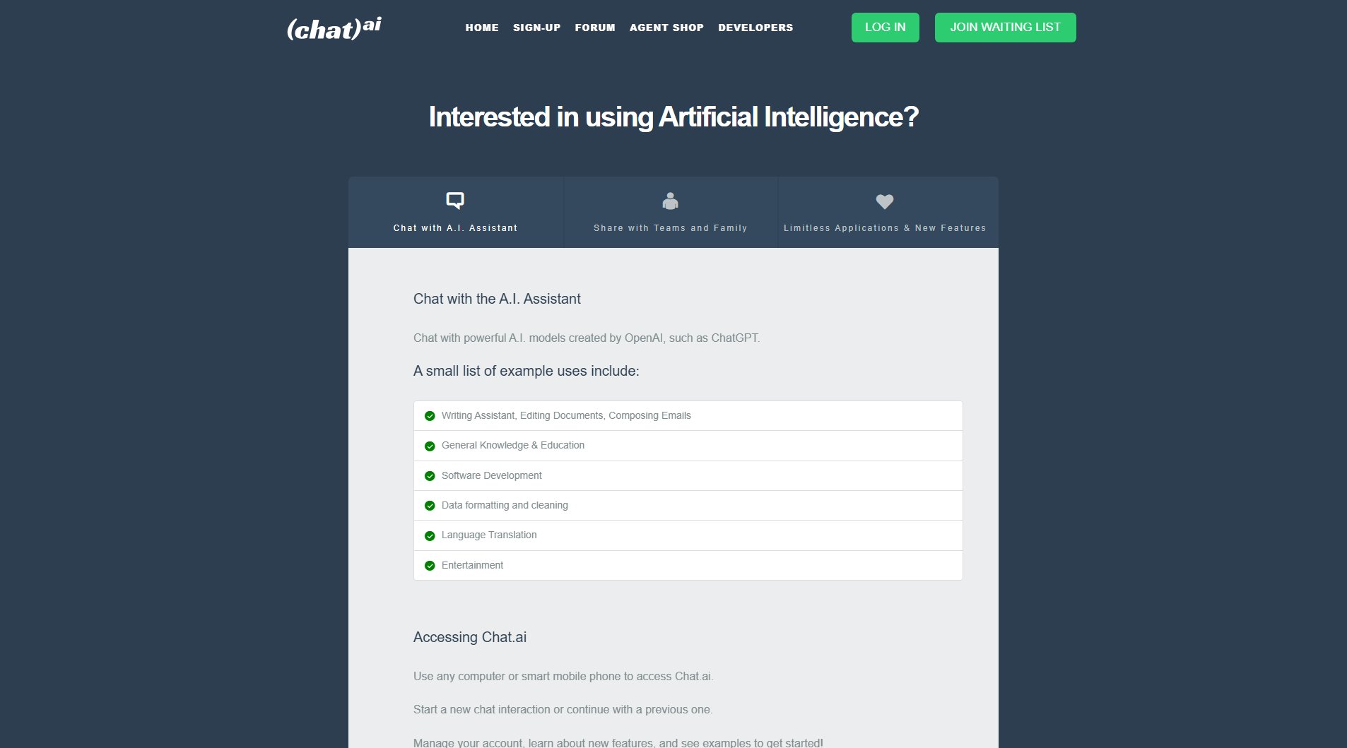 Chat.ai Chat.ai Interface & Screenshots Chat.ai Chat.ai Interface & Screenshots