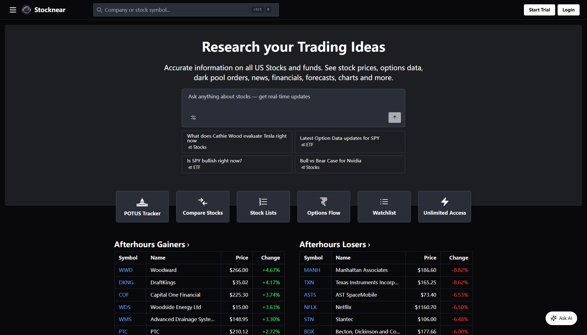 Stocknear Stocknear Interface & Screenshots Stocknear Stocknear Interface & Screenshots