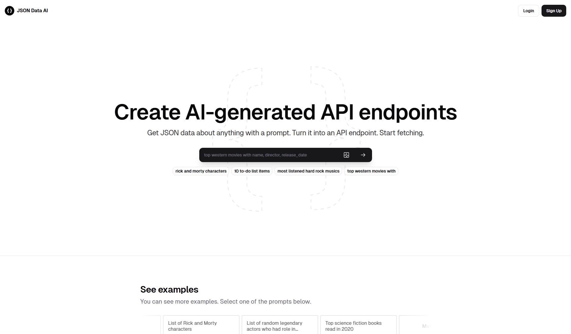 JSON Data AI JSON Data AI Interface & Screenshots