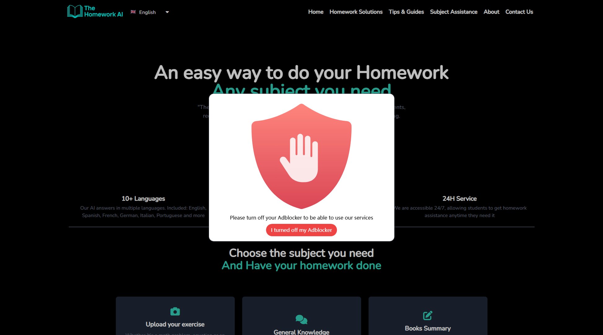 The Homework AI The Homework AI Interface & Screenshots The Homework AI The Homework AI Interface & Screenshots
