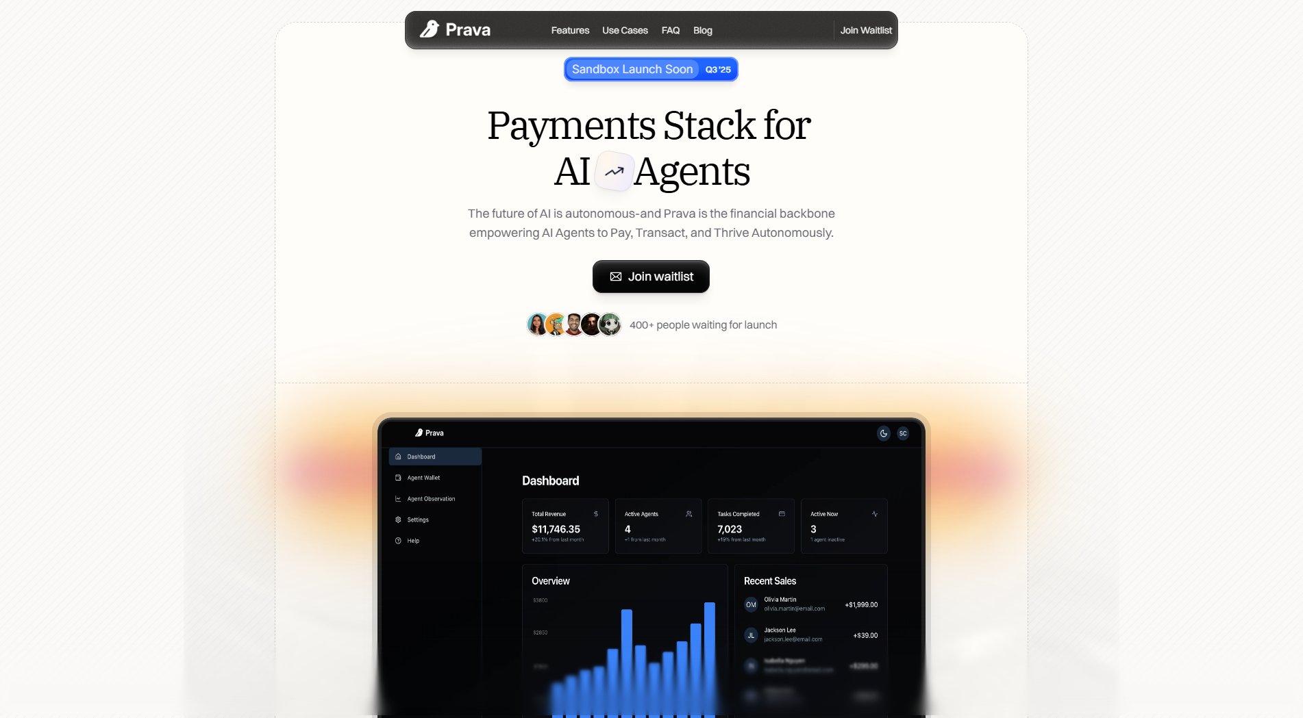 Prava-Payments API for AI Agents Prava-Payments API for AI Agents Interface & Screenshots