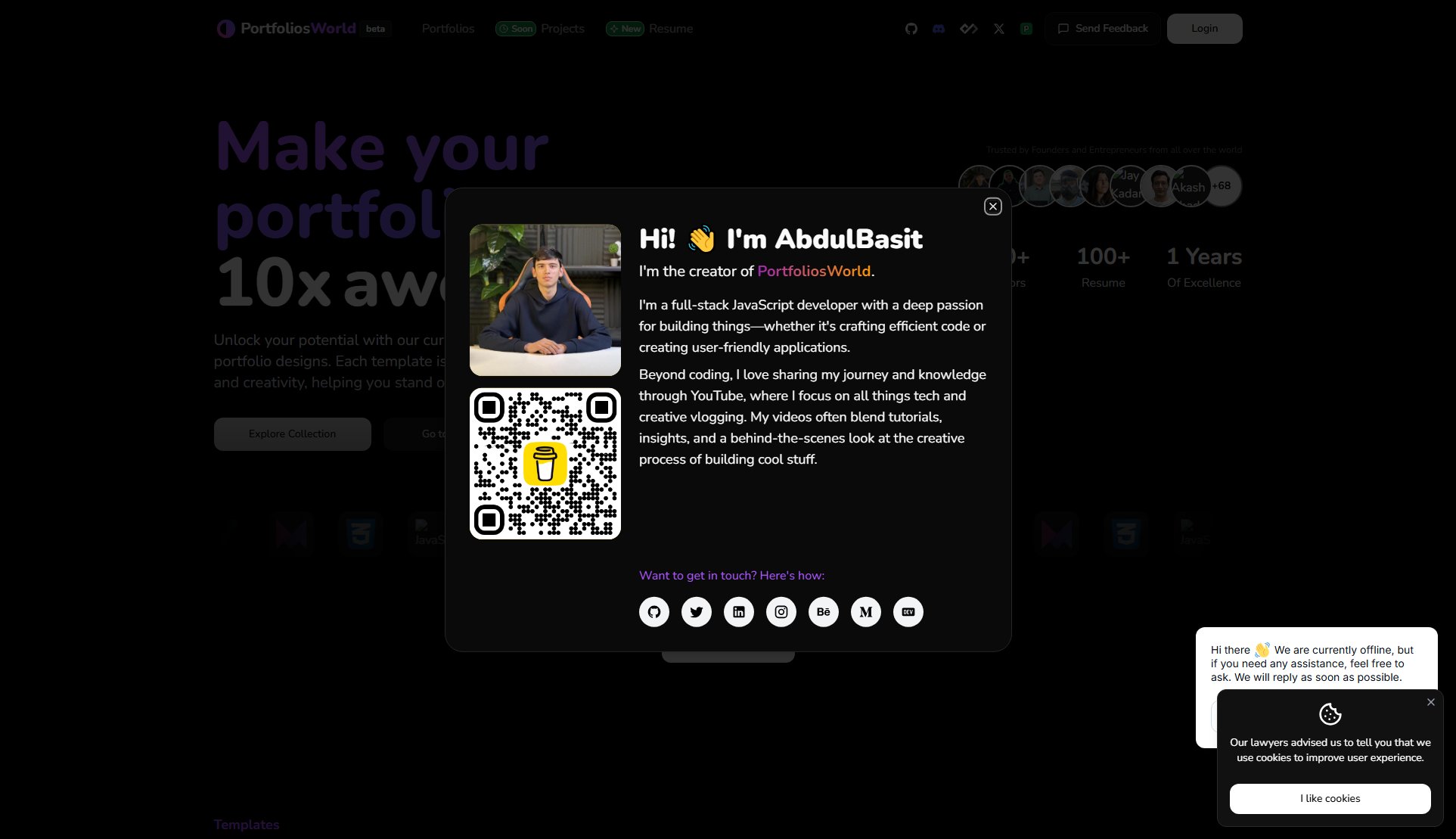 PortfoliosWorld PortfoliosWorld Interface & Screenshots PortfoliosWorld PortfoliosWorld Interface & Screenshots