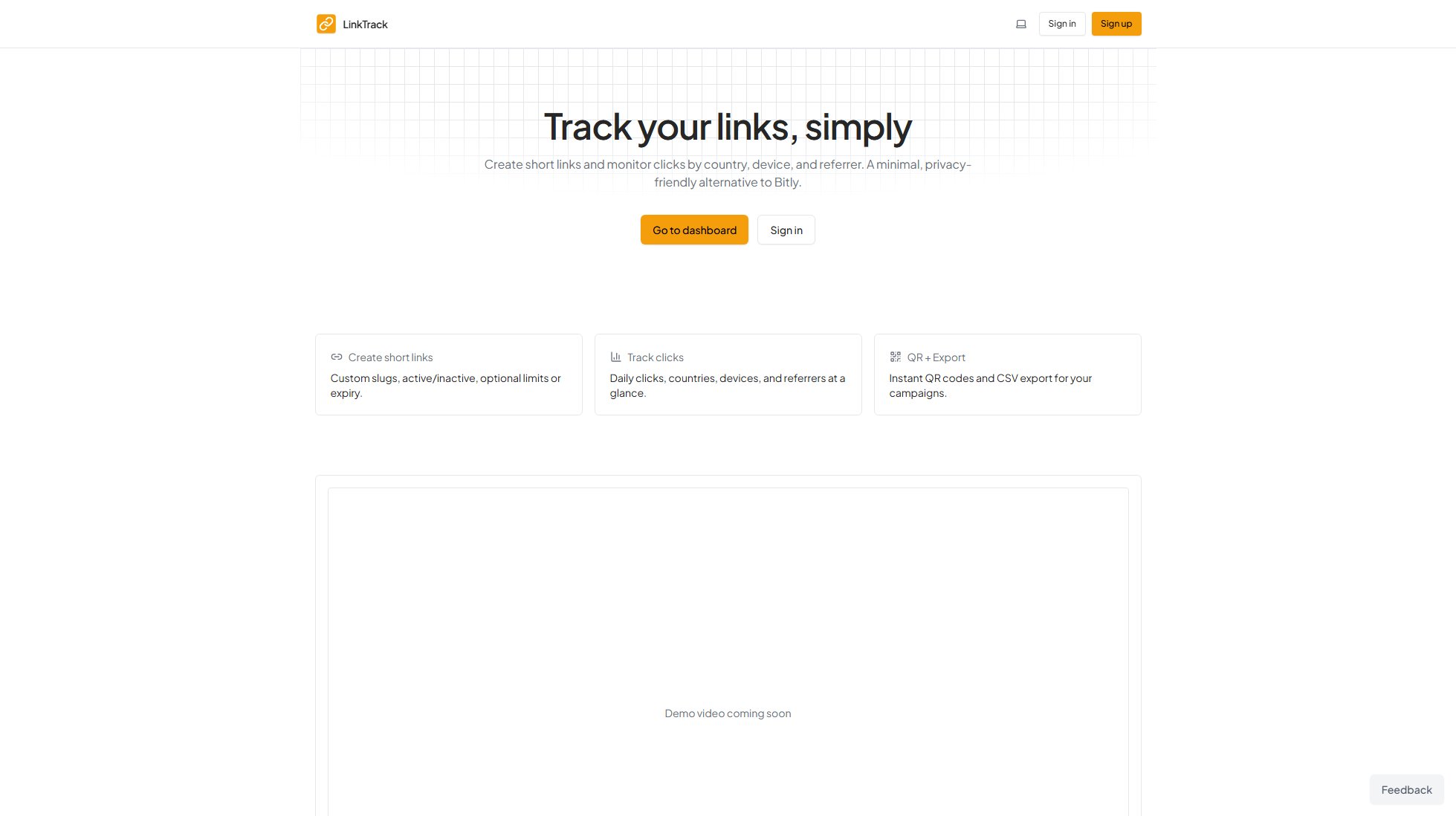 LinkTrack Screenshot LinkTrack Screenshot