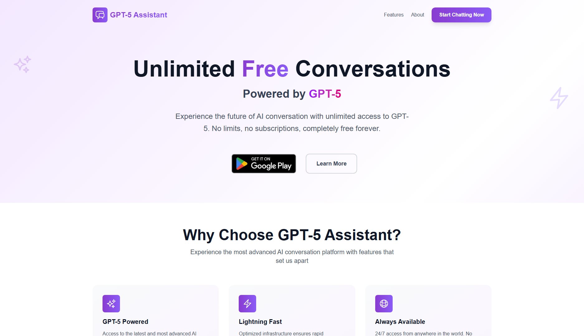 GPT-5 Assistant Screenshot GPT-5 Assistant Screenshot