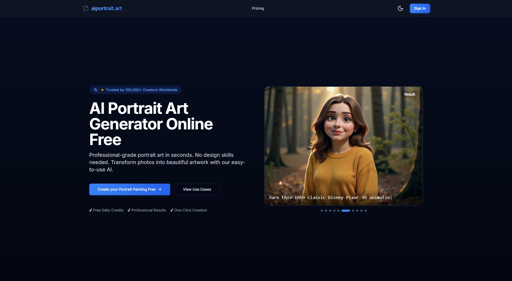 AI Portrait Art & Painting Generator AI Portrait Art & Painting Generator Interface & Screenshots