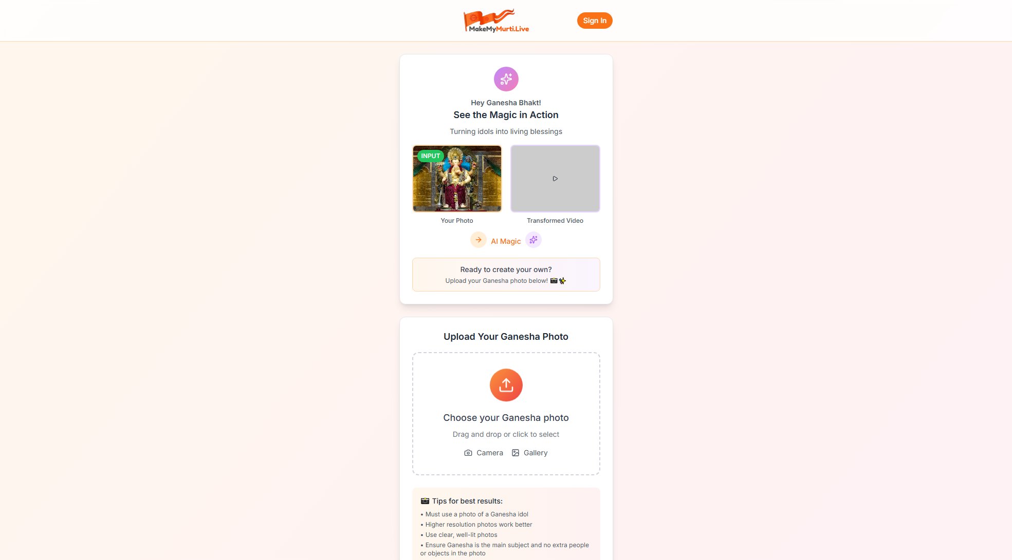 MakeMyMurti Screenshot MakeMyMurti Screenshot
