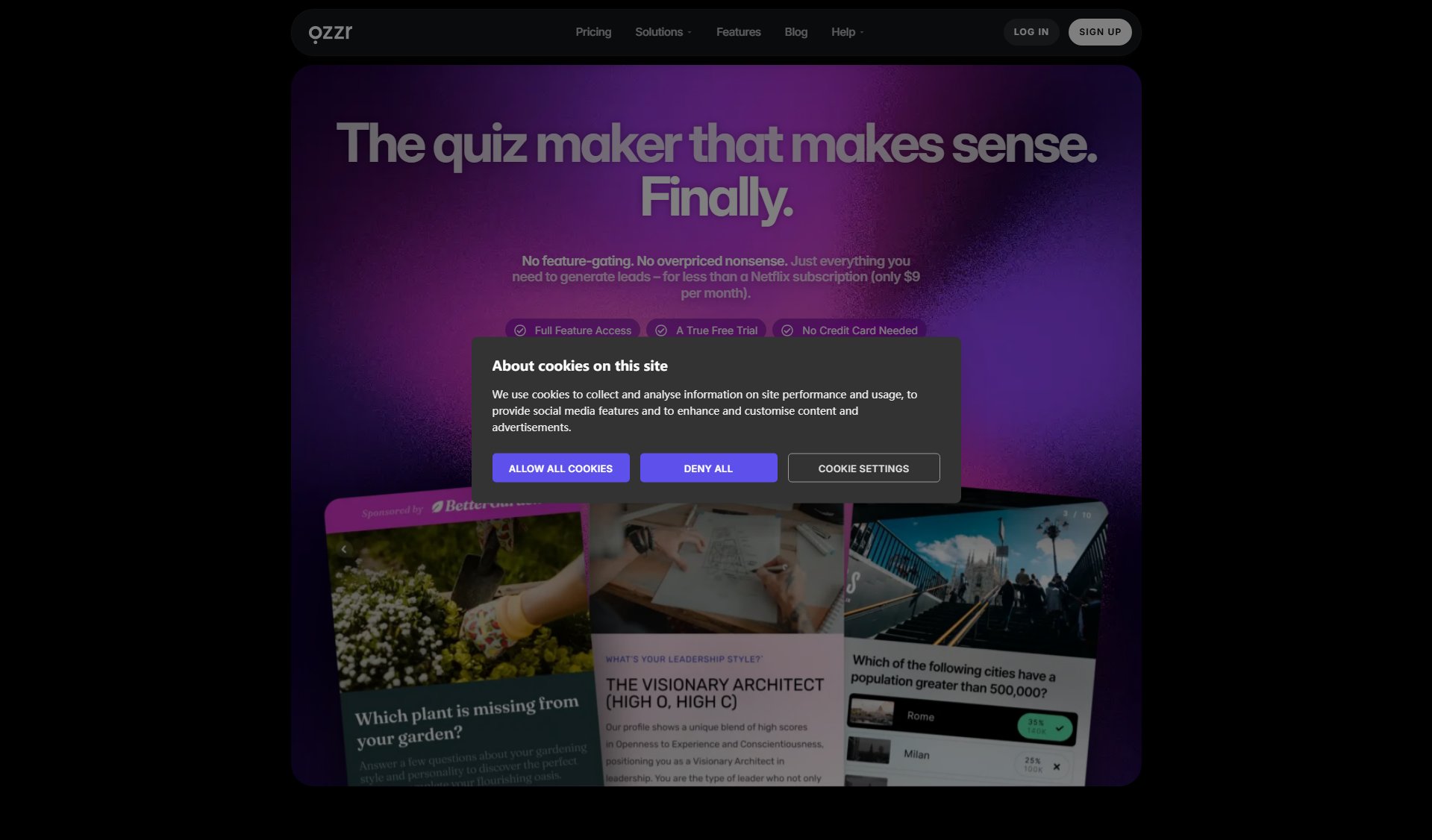 Qzzr Qzzr Interface & Screenshots Qzzr Qzzr Interface & Screenshots