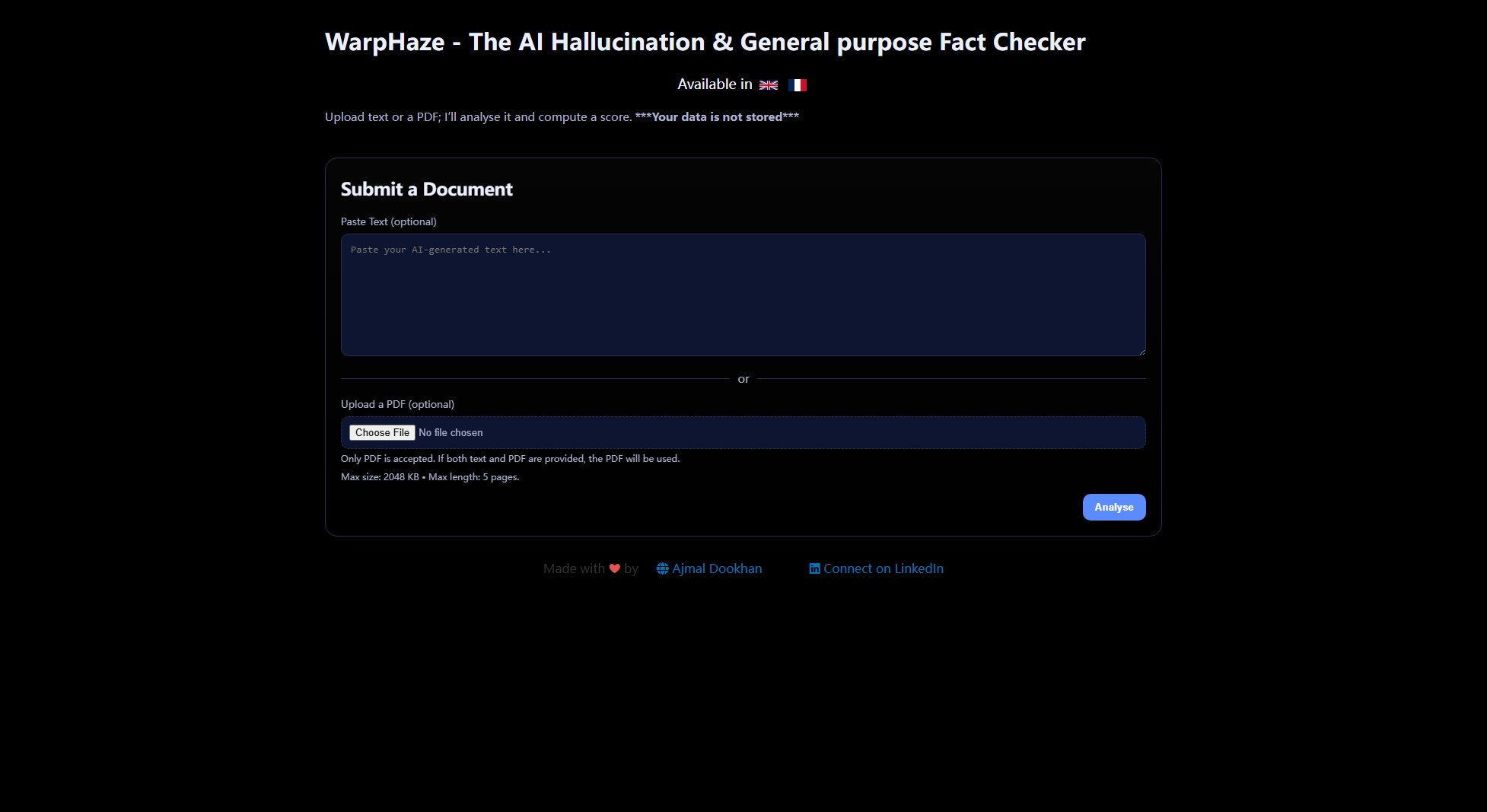 Hallucination Score β Analyzer Screenshot Hallucination Score β Analyzer Screenshot